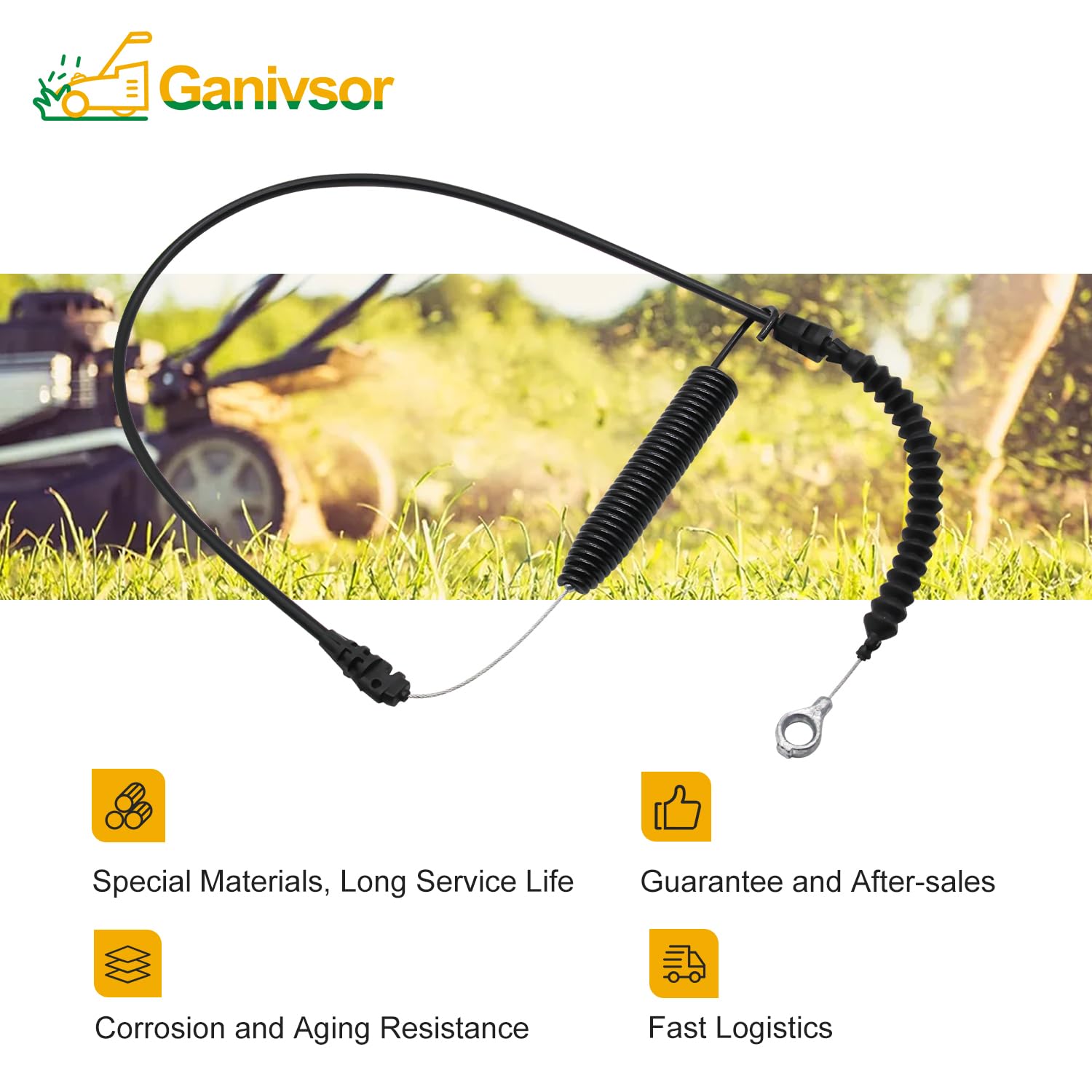 Ganivsor Deck Engagement Cable 946-05124A Replacement for MTD Craftsman Huskee Murray 746-05124A 746-05124 946-05124 - Compatible with Lawn Mowers & Riding Tractors - Perfect for Mowing Large Yards & Landscaping Maintenance