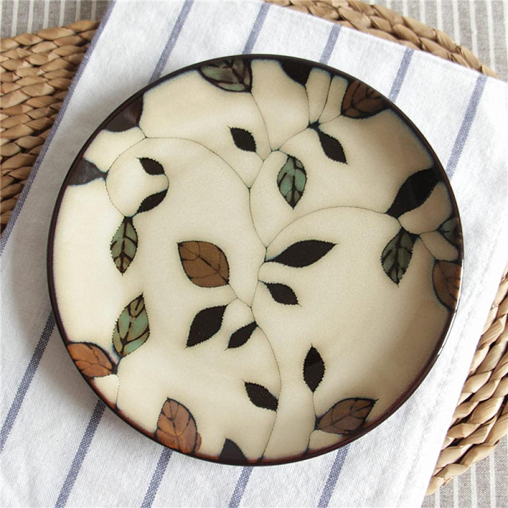 Japanese Handcrafted Ceramic Soup Bowl Set - 8 Inch Glazed Vines Design, Kiln-Fired Tableware for Dining, Serving & Home Decor - Perfect for Soups, Salads, Rice Bowls & Decorative Display