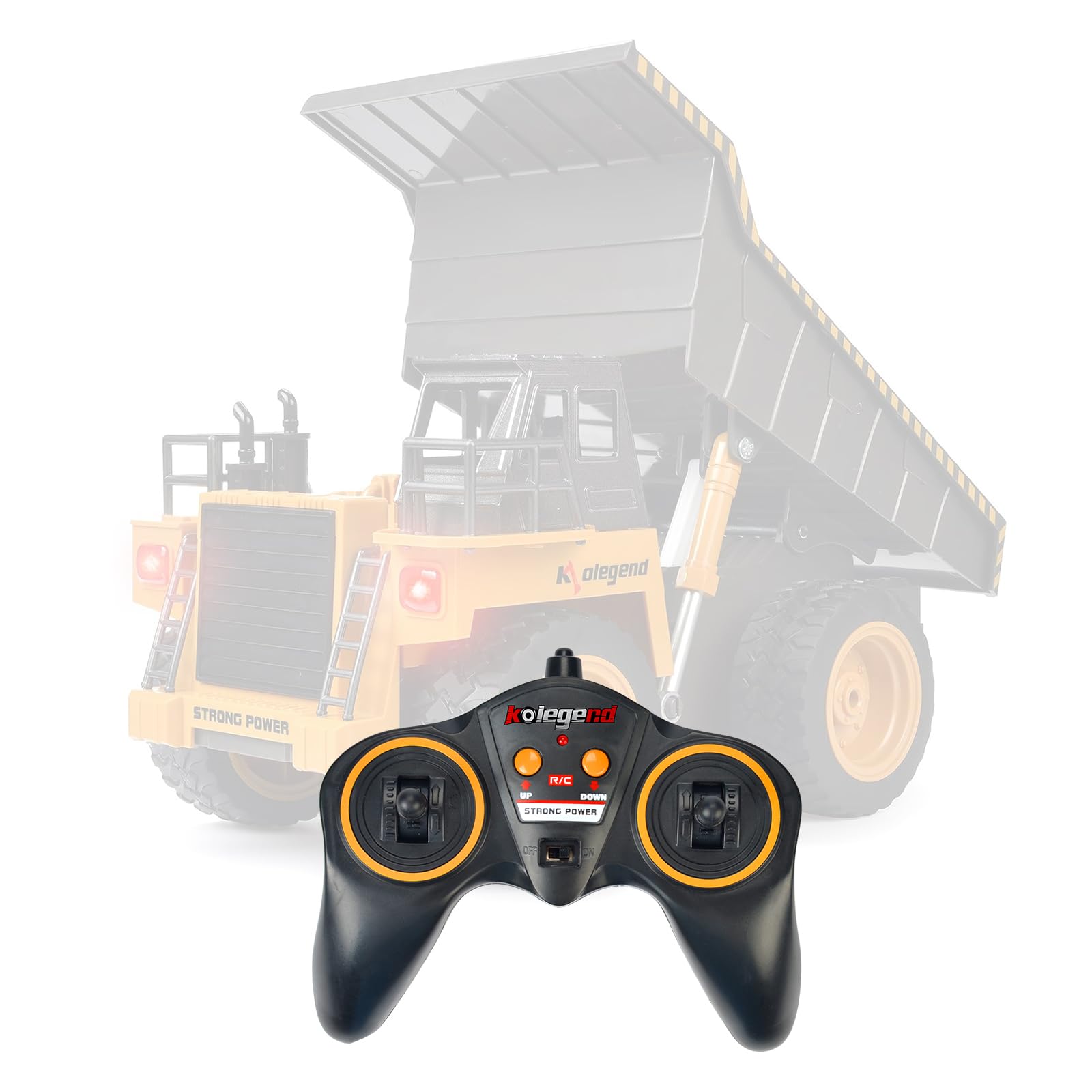 KOlegend 2.4GHz Wireless Remote Control Transmitter for RC Dump Truck - Replacement Parts for Construction Vehicle Toys | Perfect for Kids Play, Construction Site Simulation & RC Hobby Enthusiasts