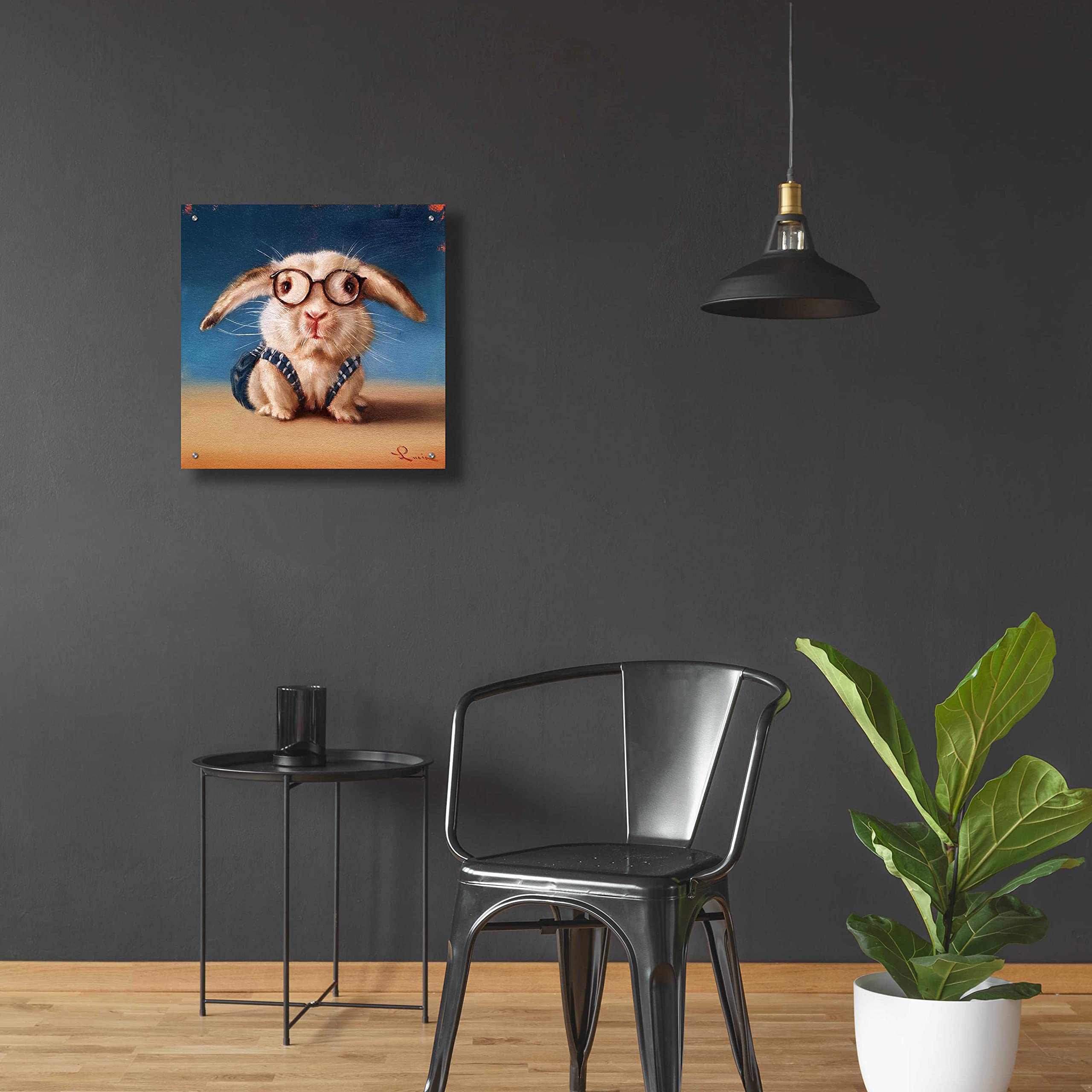 Lucia Heffernan 'Back to School' Acrylic Glass Wall Art - 24x24 Inch Modern Canvas Painting for Home & Office Decor - Perfect for Classrooms, Kids Rooms and School Themed Spaces