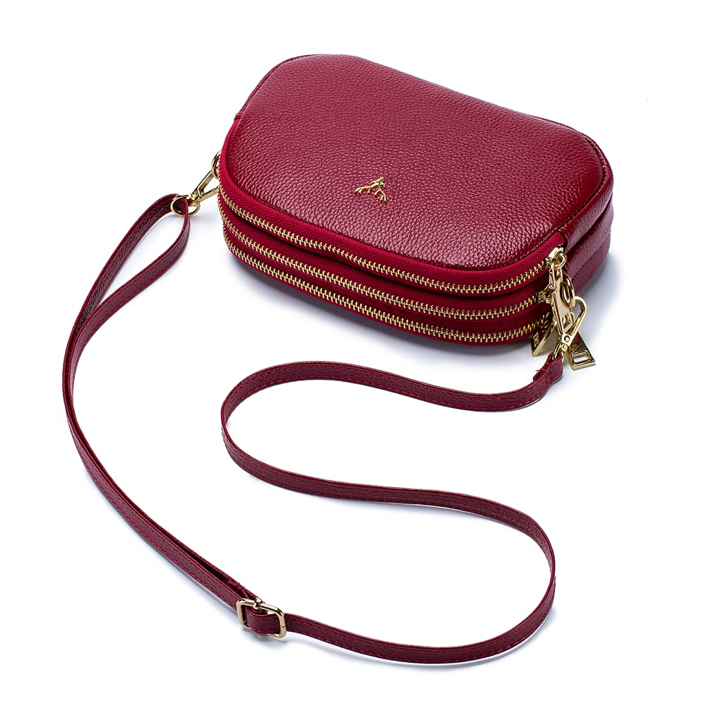 Genuine Leather Small Crossbody Bags for Women - Trendy Shoulder Handbag with Phone Pocket, Perfect for Everyday Use, Travel & Shopping