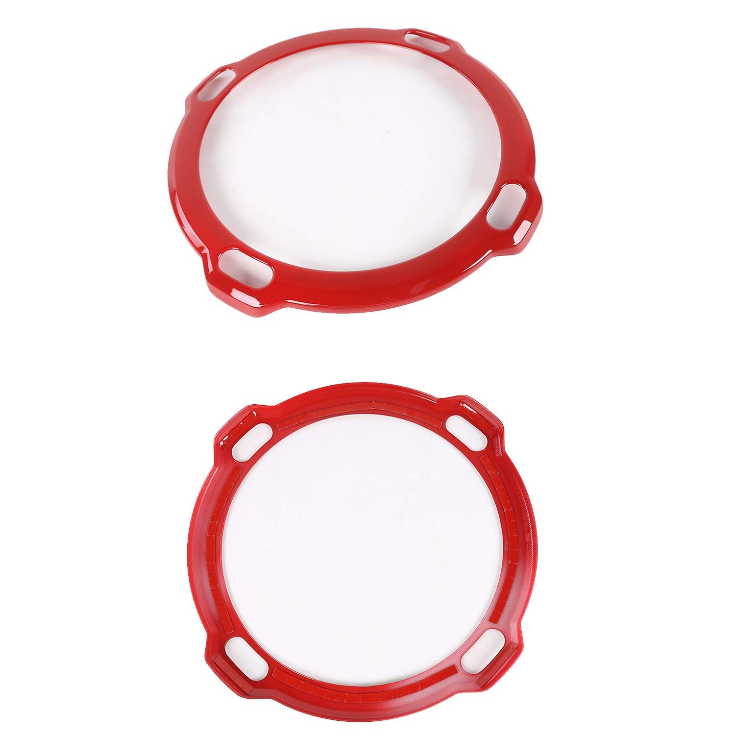 JeCar ABS Trunk Subwoofer Speaker Trim Cover - Interior Accessory Compatible with Jeep Wrangler 2018-2023 JL JLU Rubicon (Red) | Enhanced Bass Protection & Stylish Upgrade for Off-Road Adventures