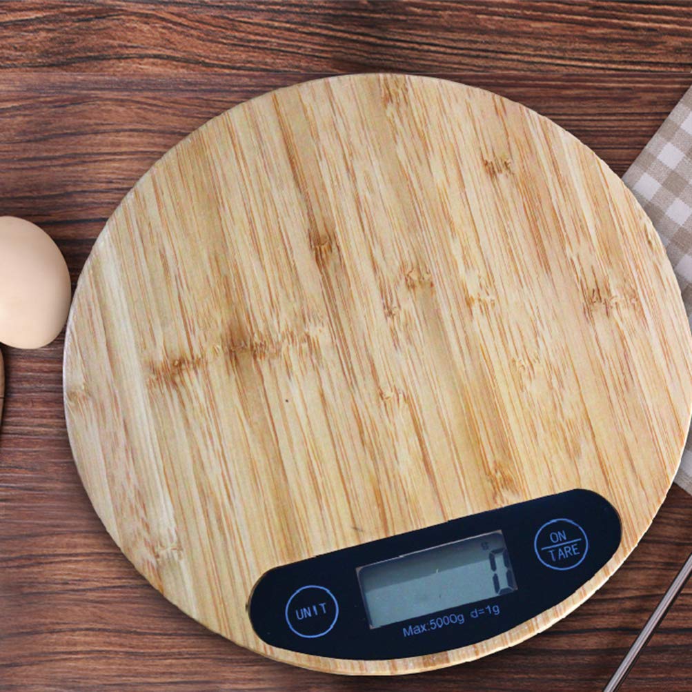 Bamboo Digital Kitchen Scale - Portable Food & Coffee Scale for Baking, Cooking, Travel | Battery-Free
