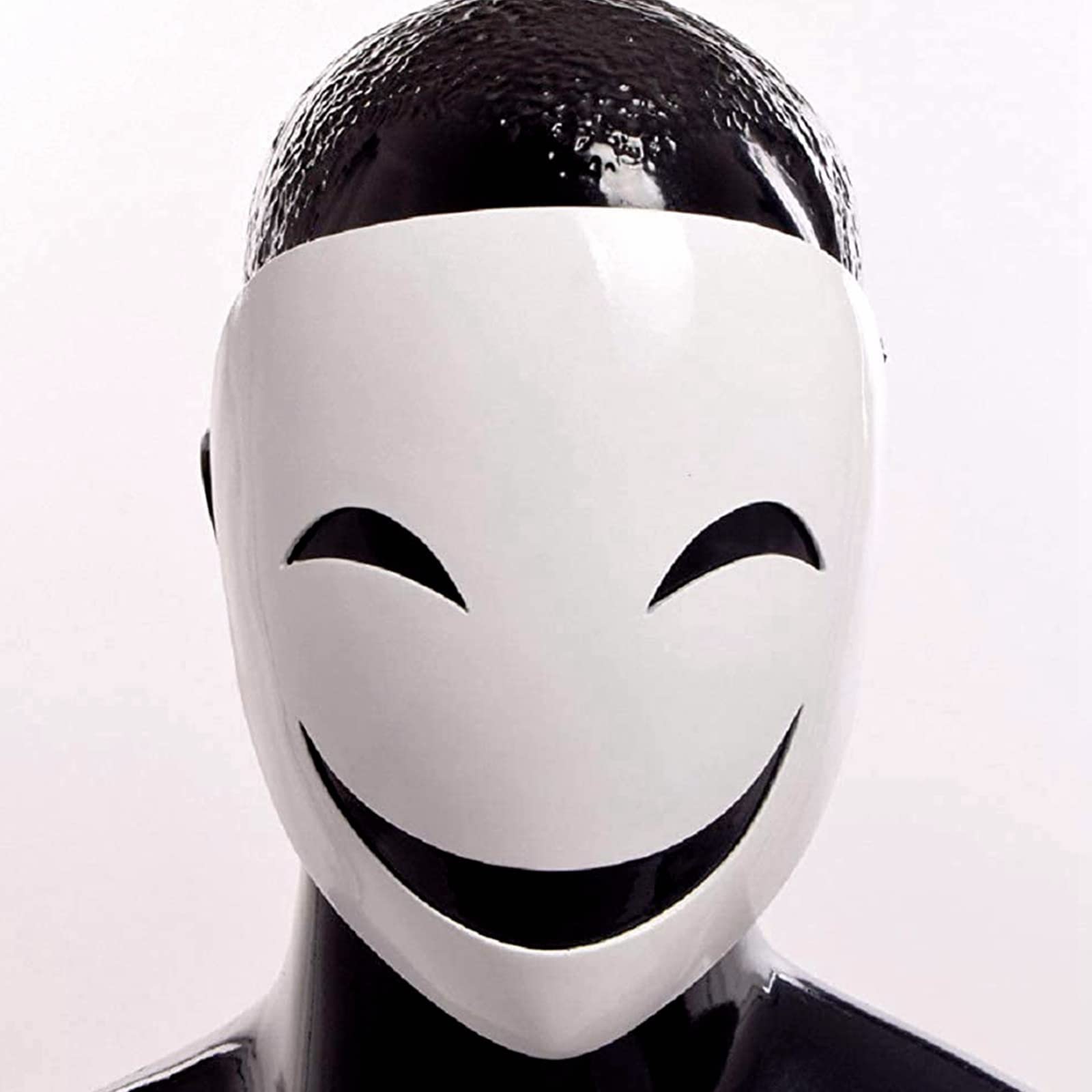 CAFELE Japanese High-Rise Invasion Cosplay Mask - White Smile Sniper Mask from Tenkuu Shinpan Anime | Perfect for Halloween, Cosplay Events & Anime Conventions | Great for Themed Parties & Photography Props