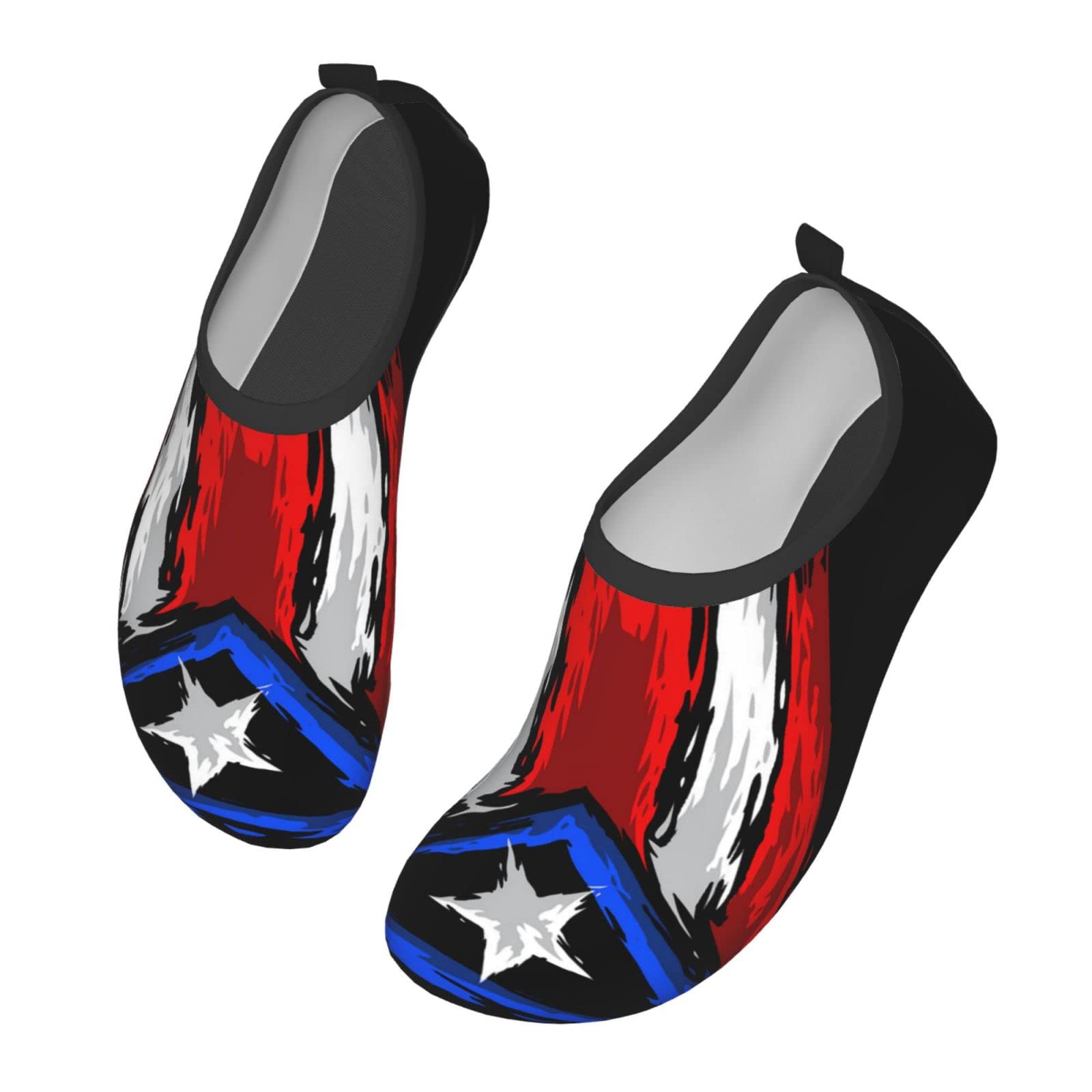 **Puerto Rico Flag Water Shoes for Women & Men - Quick-Dry Surf Shoes for Beach, Swimming & Outdoor Activities**