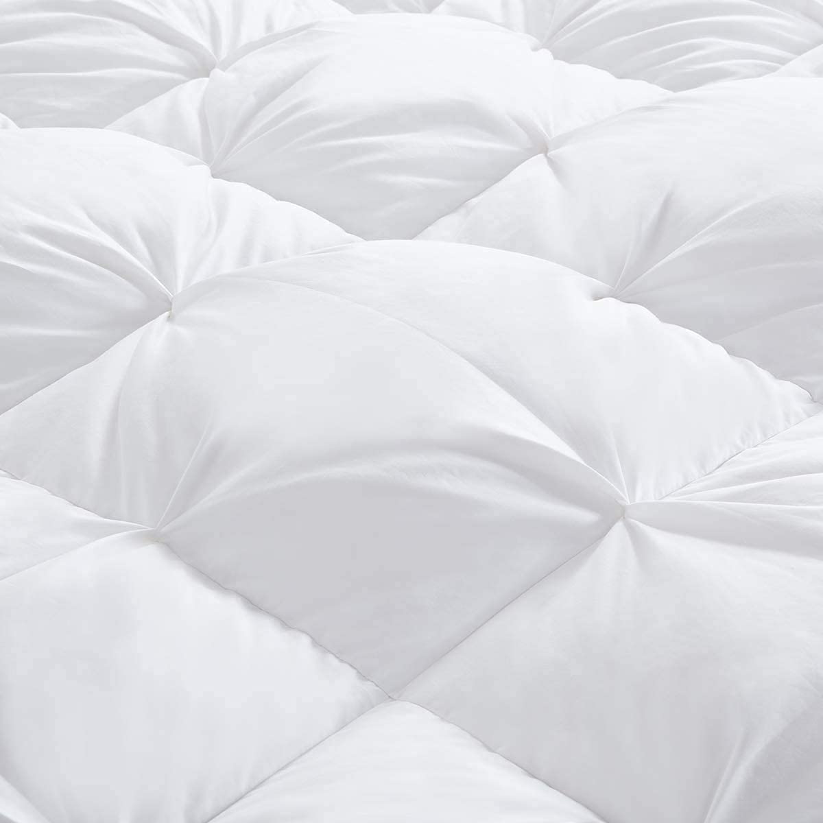 Premium 500 GSM Pinch Pleated Comforter Set - 100% Egyptian Cotton, Baffle Pintuck Design with Corner Tabs | All-Season Goose Down Duvet Insert for Full/Queen Bed | Luxury Bedding for Master Bedroom & Guest Room