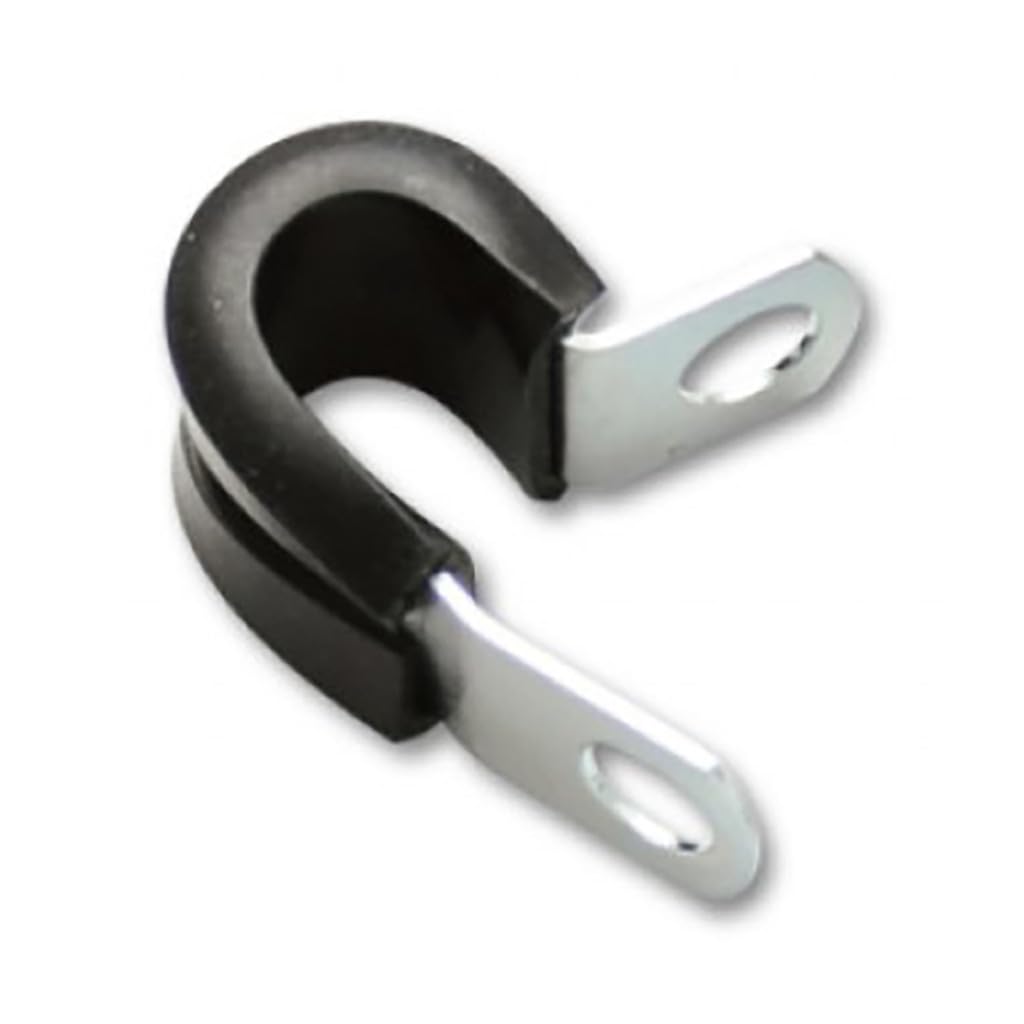 Vibrant Cushion Clamps for 3/5in 12AN Hose - Heavy Duty Stainless Steel Hose Clamps (Pack of 10) - Perfect for Automotive, Marine, and Industrial Fluid Systems