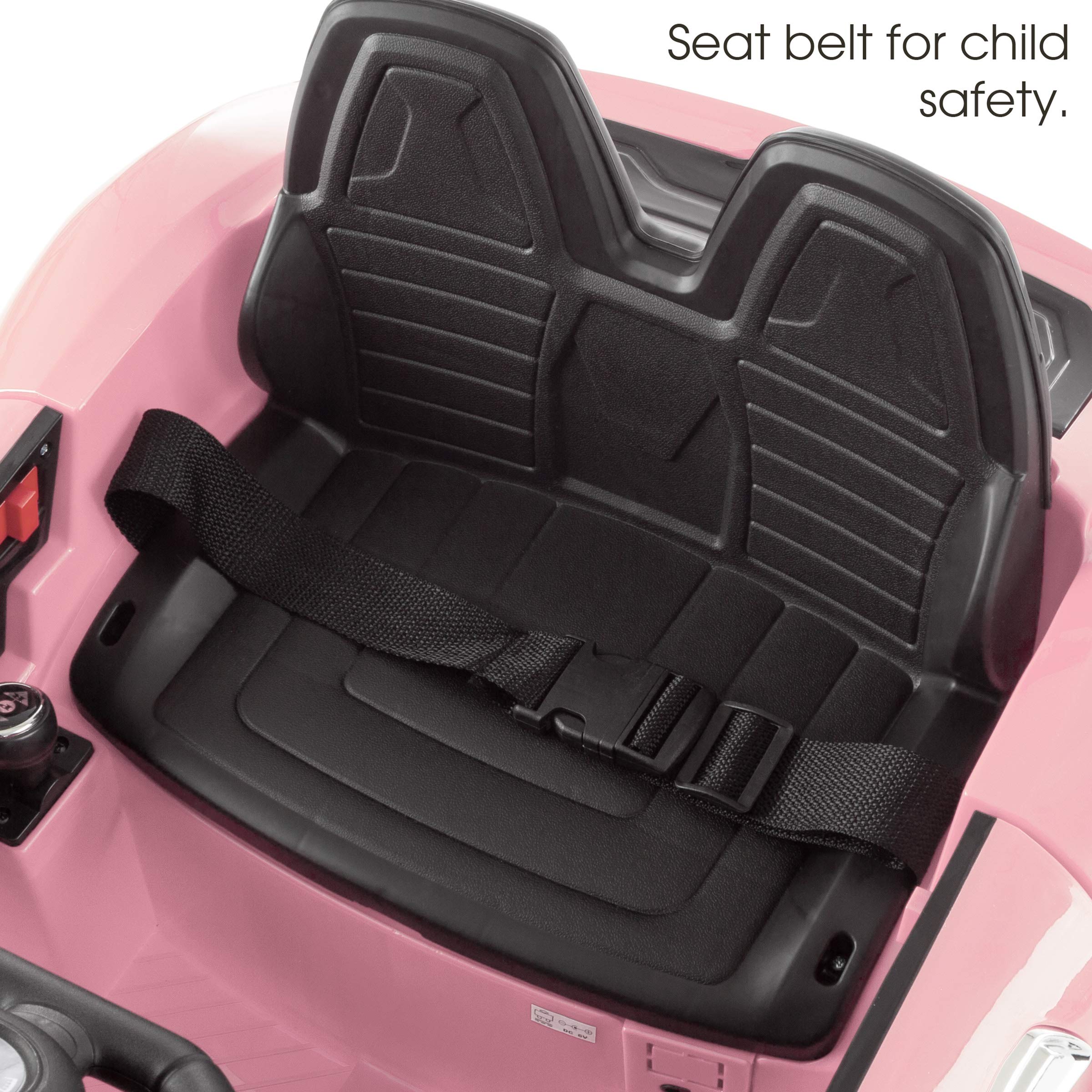 Lil' Rider Pink 6V Battery Powered Kids Ride On Car with Remote Control – Electric Sports Car Toy for Boys & Girls Ages 3-6, Features Sound, MP3 & USB – Perfect for Birthday Gifts, Indoor & Outdoor Play
