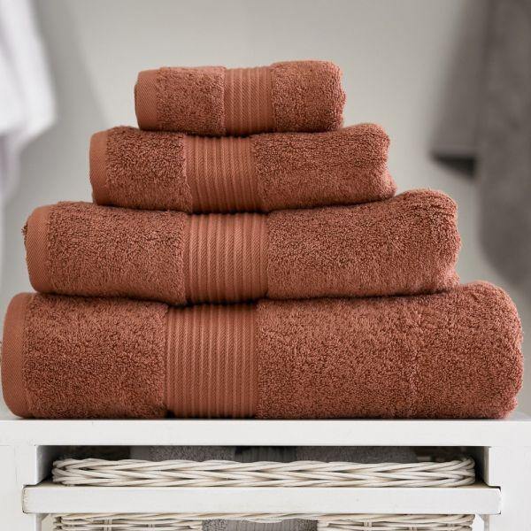 Premium Pima Cotton Bath Towel - 650gsm Ultra Soft & Absorbent - Copper Color - Luxury Spa & Bathroom Essentials for Home & Hotel Use
