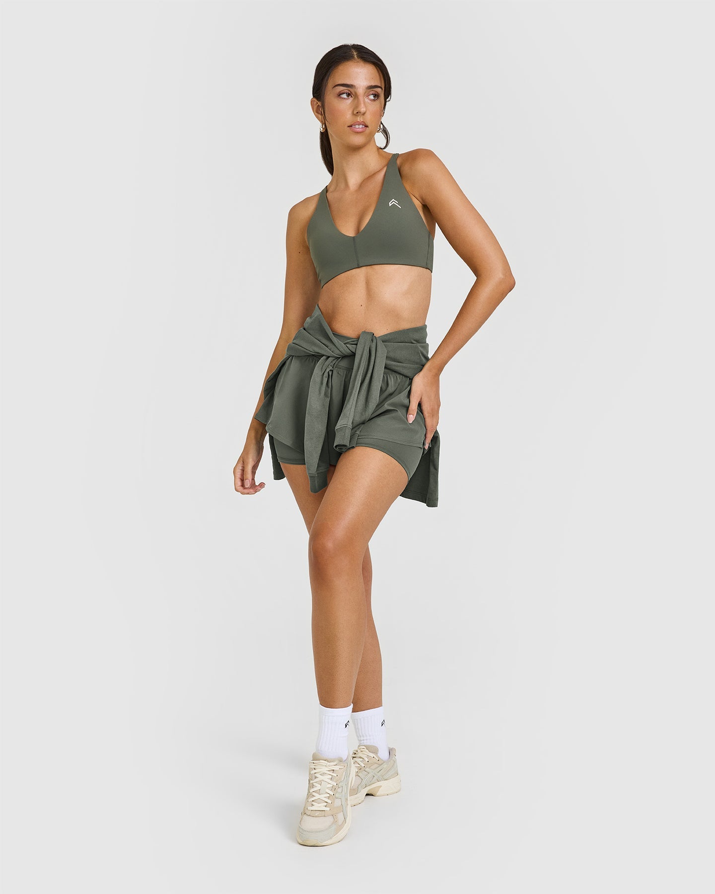 Seamless Wireless Micro Bralette - Dark Khaki for Comfort & Support | Perfect for Yoga, Lounge & Everyday Wear