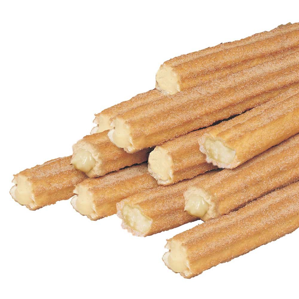 J&J Snack Tio Pepes Bavarian Creme Churros - 1.7oz (100 Count) | Delicious Mexican-Style Pastry for Parties, Snacks & Desserts | Perfect for Cinco de Mayo, Birthdays & Office Treats