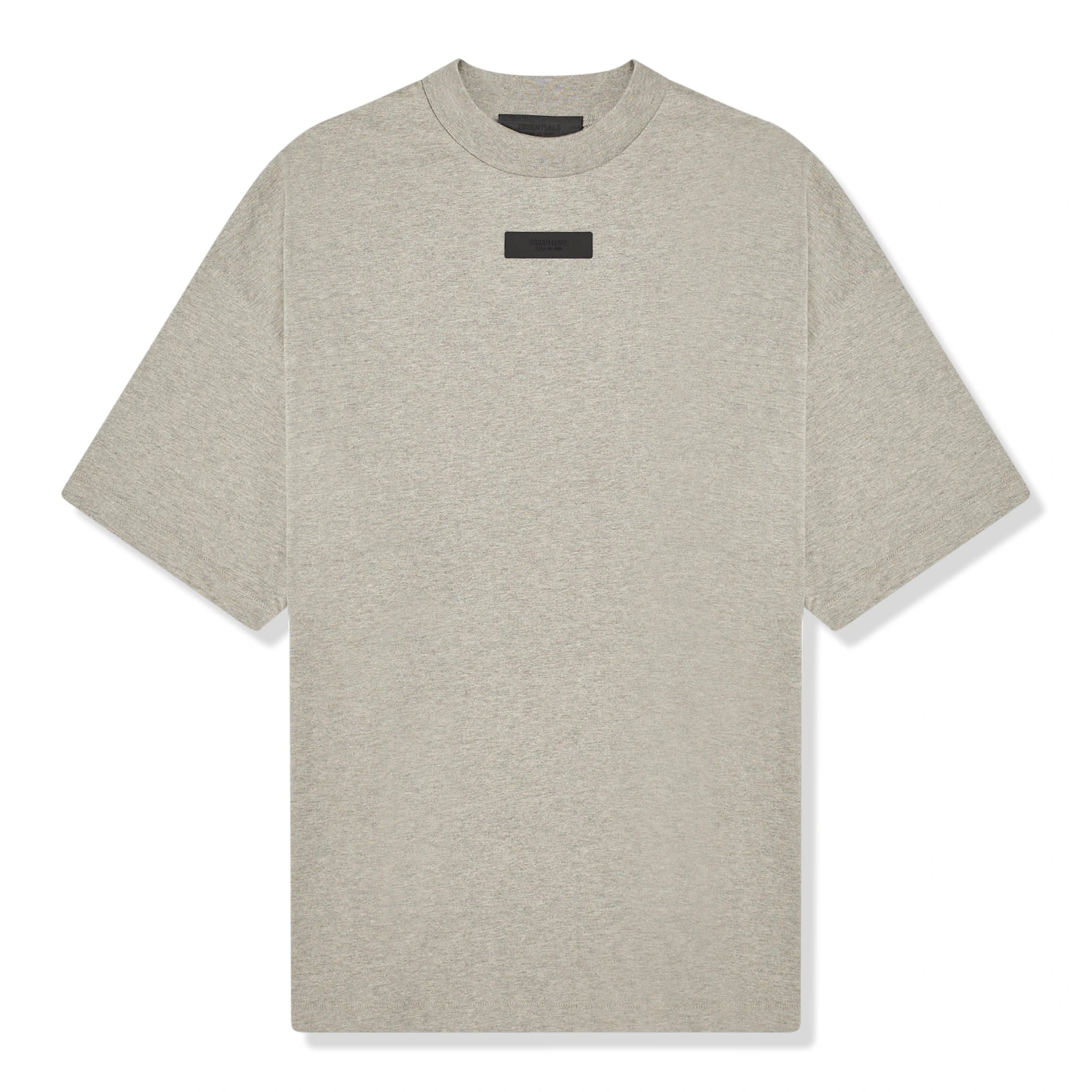 Fear of God Essentials SS Dark Heather Oatmeal T-Shirt (FW23) - Men's Casual Streetwear Tee for Everyday Wear & Urban Fashion
