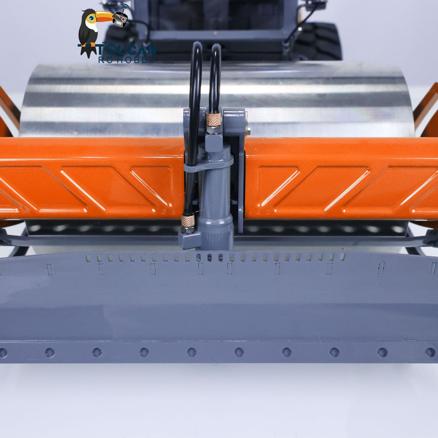 1/14 Scale LESU Aoue H13i RC Hydraulic Road Roller - Orange Electric Construction Vehicle with Metal Body, Sound & Light System (PL18EVLite) - Perfect for Construction Site Play, RC Hobbyists & Model Collectors
