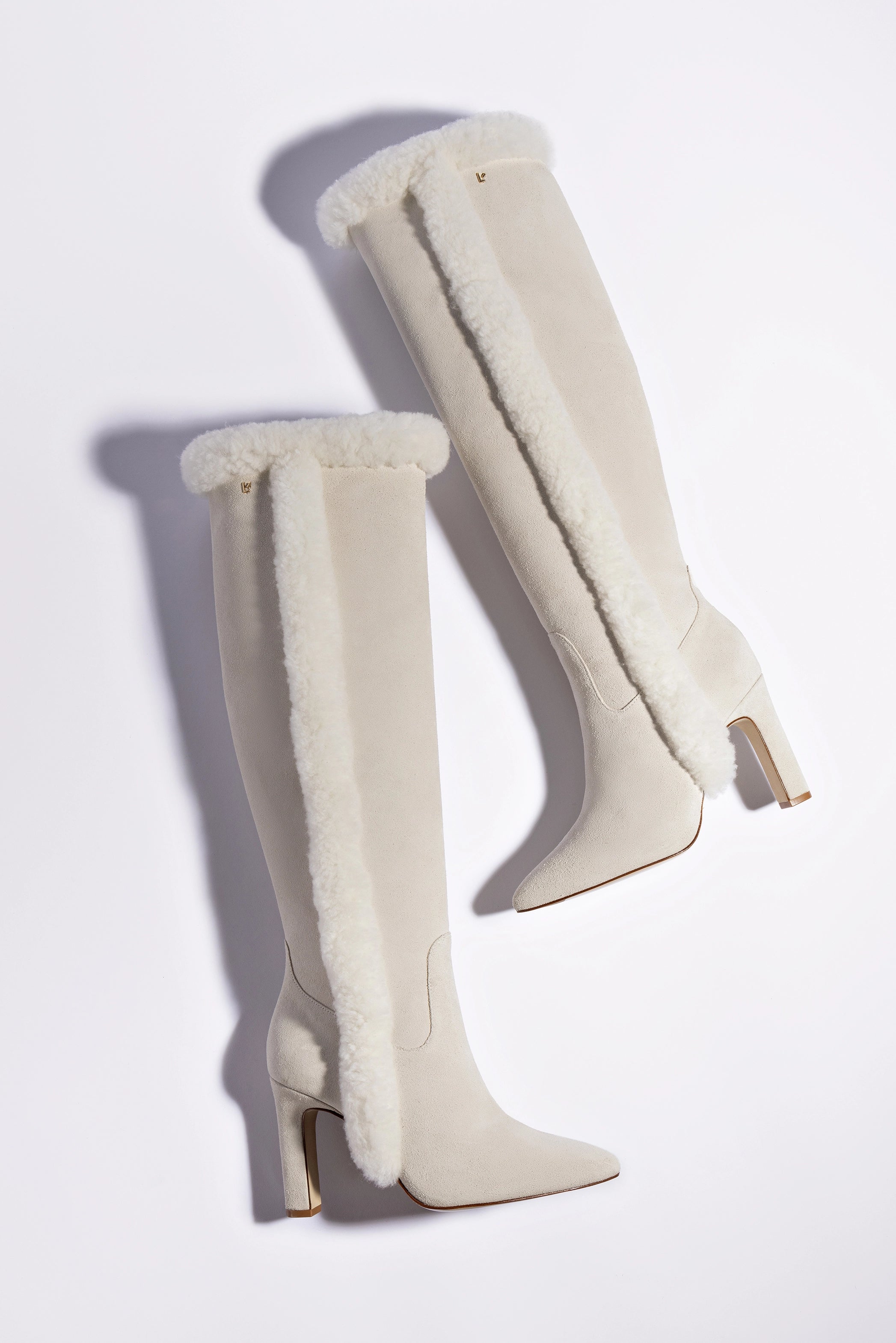 Cindy Hi Faux Fur Boots - Grey Mushroom Suede & Natural Shearling Winter Boots for Women | Cozy & Stylish Cold Weather Fashion | Perfect for Snow Days, Outdoor Adventures & Casual Wear
