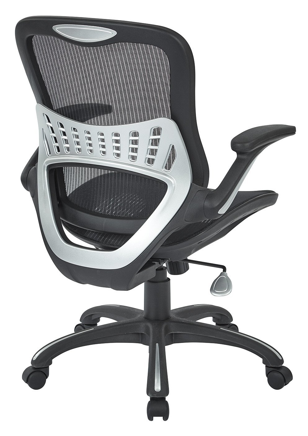 Office Star Ventilated Mesh Manager's Office Chair - Breathable Seat & Back Support, Black Base - Ergonomic Desk Chair for Home Office & Workspace