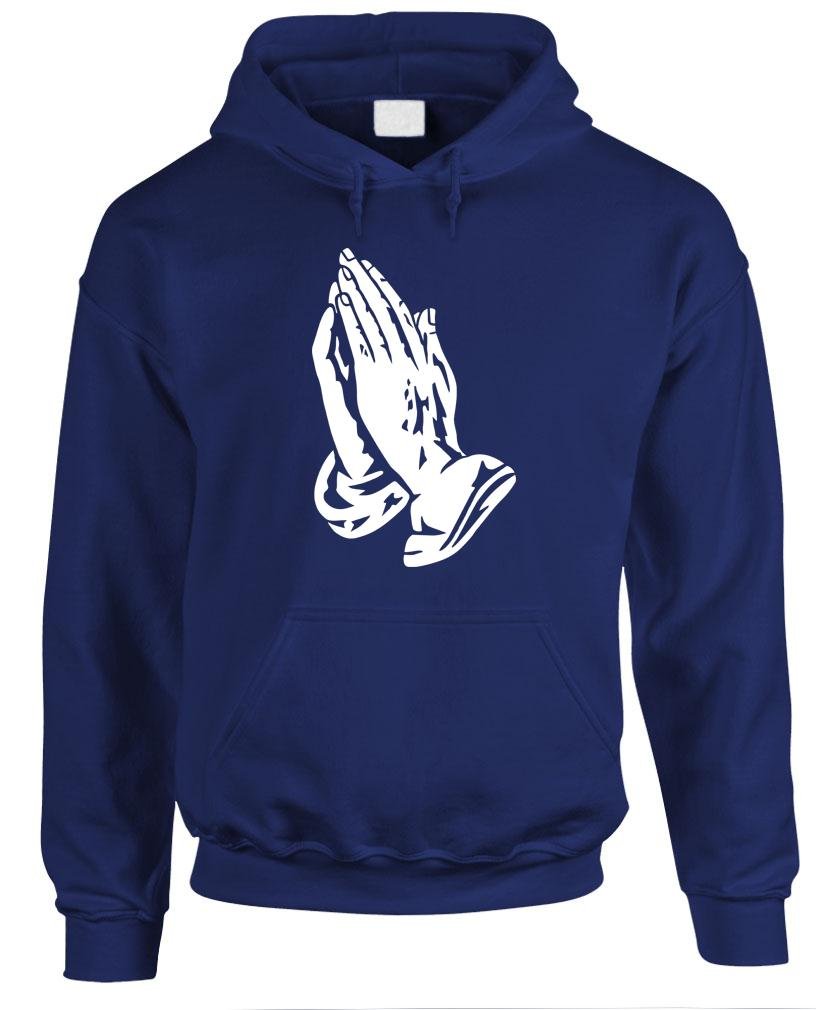 Prayer Hands Jesus Christ Christian God Men's Pullover Hoodie - Religious Apparel for Worship, Church & Daily Faith Wear