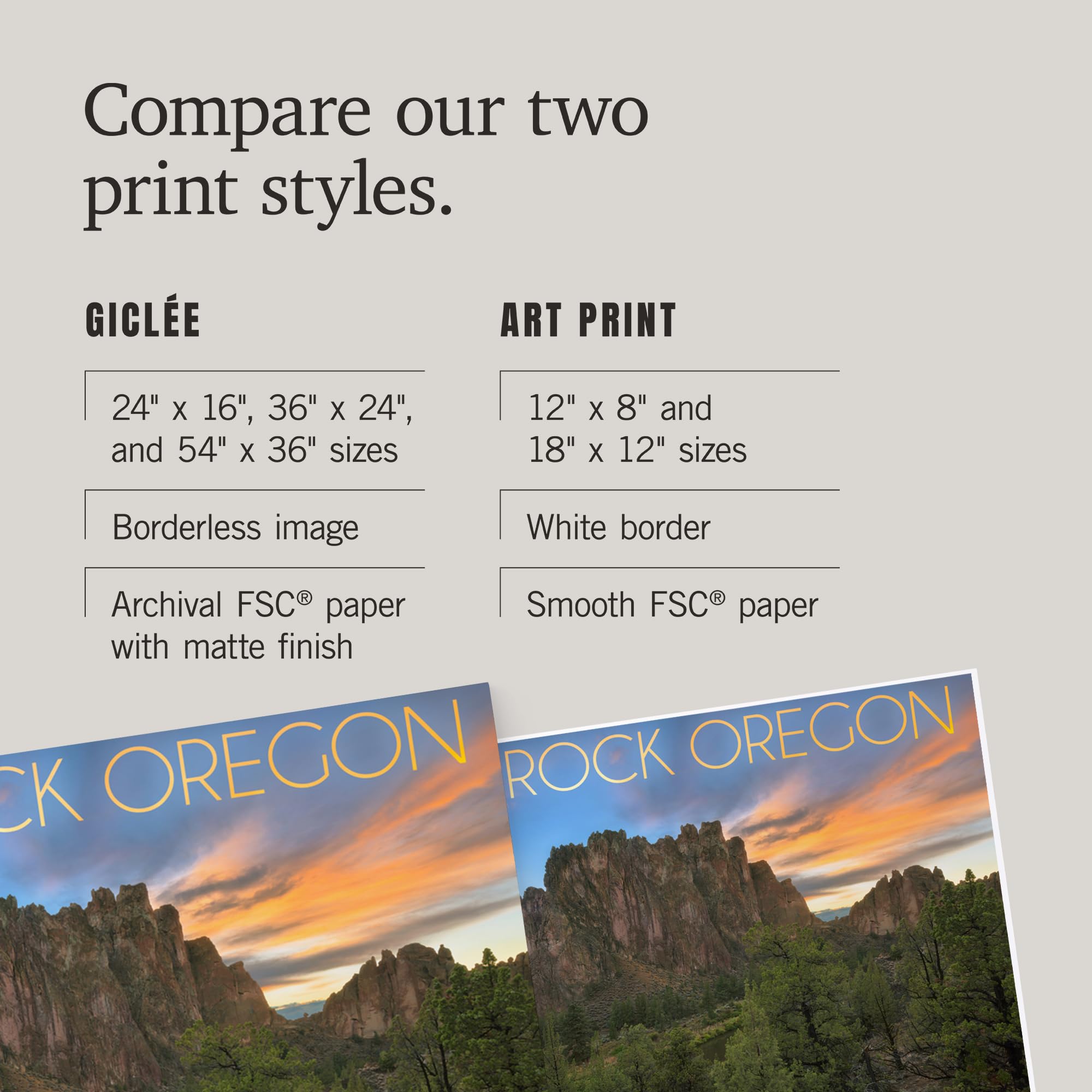 Lantern Press 16x24 Inch Giclee Print - Smith Rock Oregon Landscape Wall Art - Perfect for Home Decor, Office & Living Room