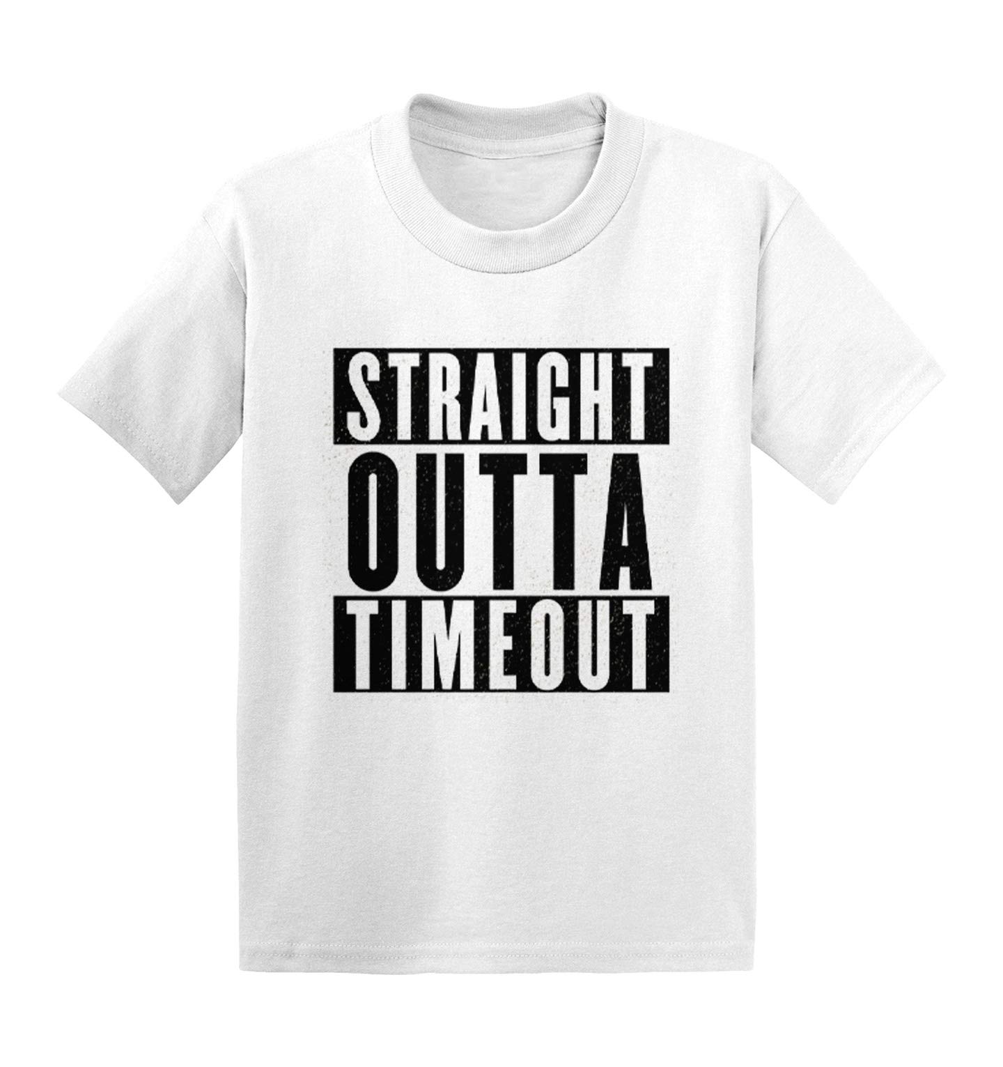 Haase Unlimited Straight Outta Timeout - Trouble Maker Baby Cotton Jersey T-Shirt | Soft & Comfortable Infant Toddler Tee | Perfect for Playtime, Daycare & Funny Family Photos