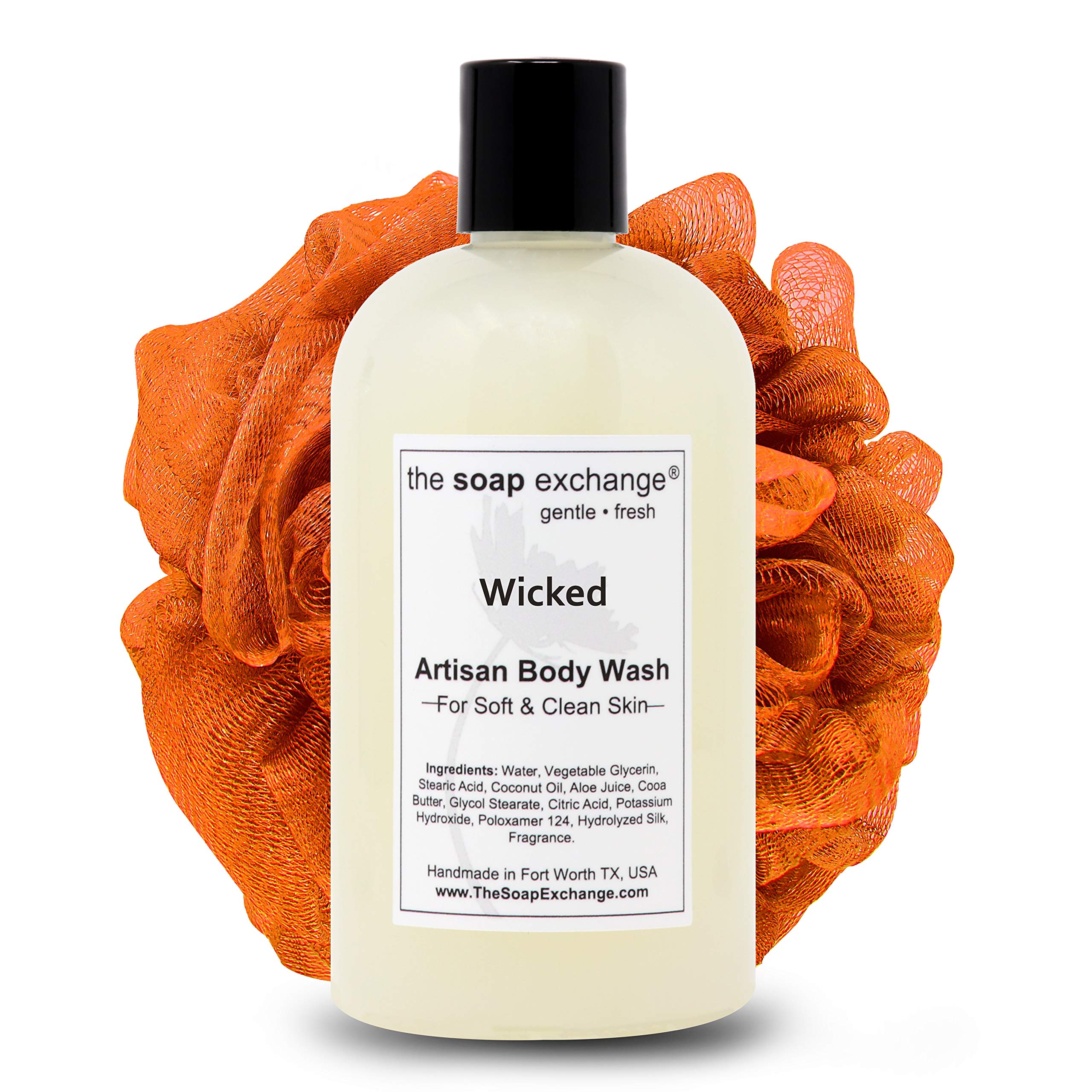 Wicked Scent Natural Artisan Body Wash - 12 fl oz / 354 ml Handcrafted Liquid Soap for Hand, Face & Body | Moisturizing Shower Gel with Cleansing & Protective Formula | Made in USA | Perfect for Daily Shower, Spa Day & Gift Giving