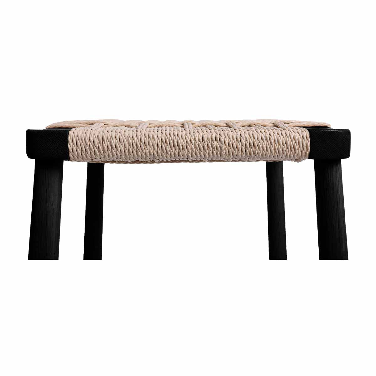 Fitzroy Rattan Bar Stool - Natural Wicker Counter Height Stool with Cushion - Perfect for Kitchen Island, Breakfast Nook & Outdoor Patio Seating