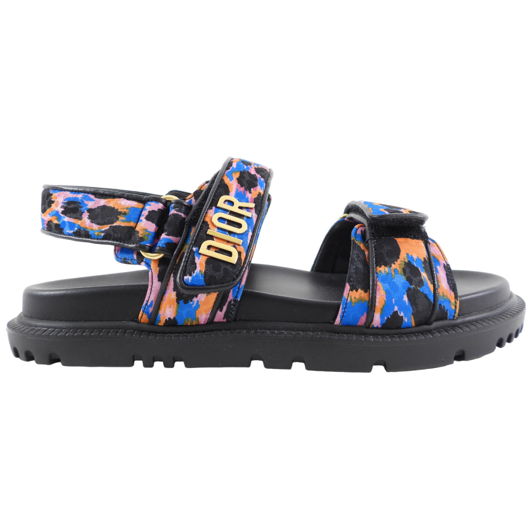 Dior Dioract Multi-Color Pattern Sandals for Women | Size 39.5 | Stylish Summer Beach & Casual Wear