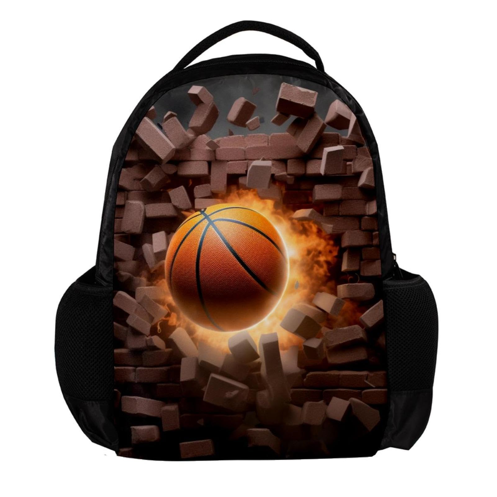 Stylish Unisex Travel Backpack - Durable & Lightweight for Women & Men | Perfect for Hiking, Gym & Daily Commute | Basketball-Themed Abstract Design