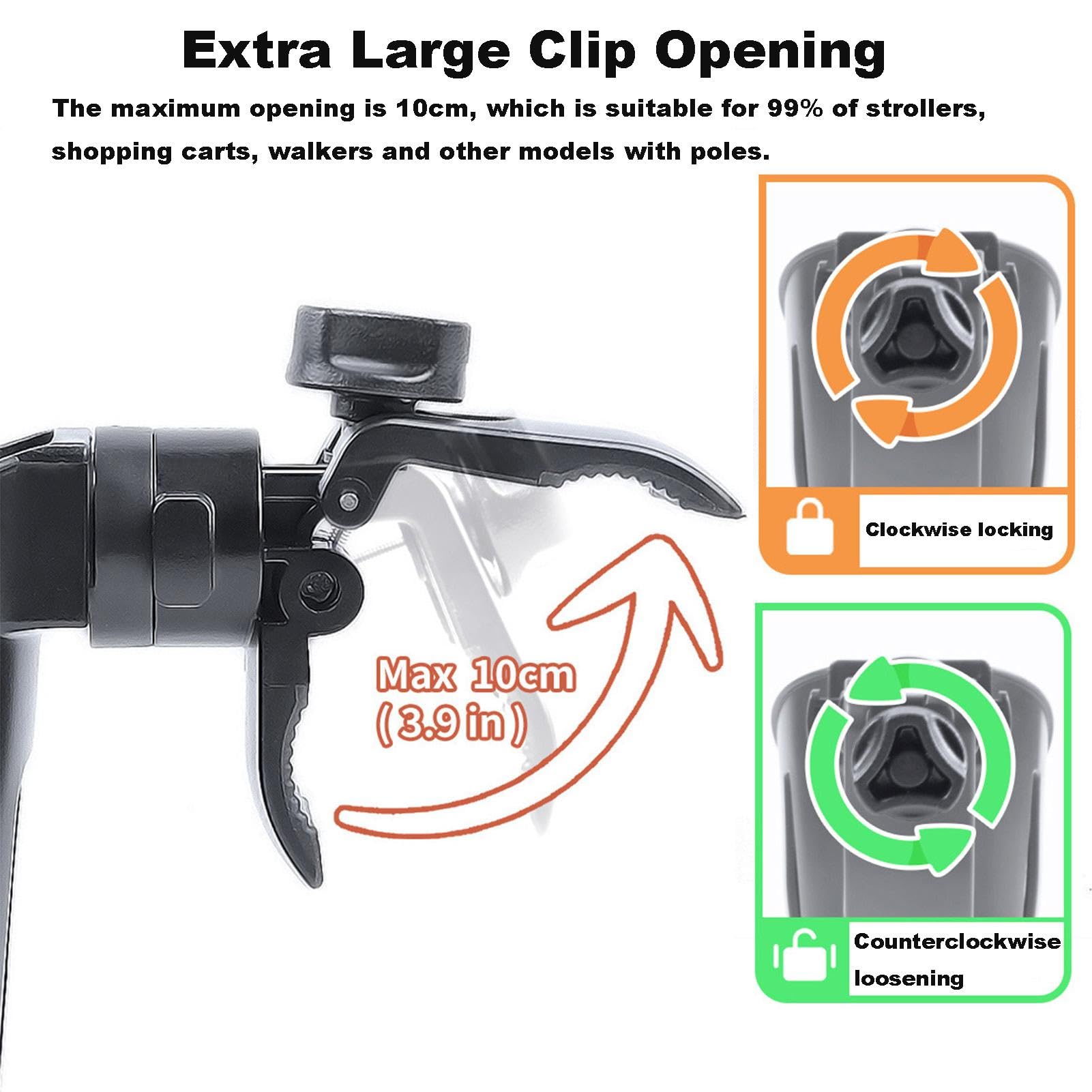 Rotatable Stroller Cup Holder - Universal Bottle & Drink Holder for Strollers, Trolleys, and Bikes - Perfect for Parents on the Go, Outdoor Adventures, and Commuting