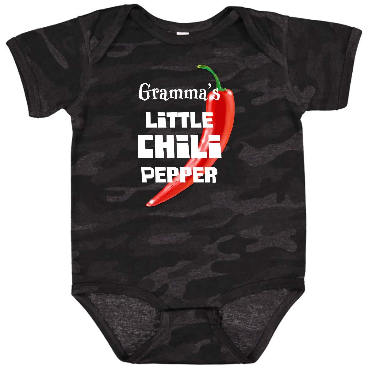 Inktastic Gramma's Little Chili Pepper Baby Bodysuit - Cute Infant Onesie for Boys & Girls - Perfect for Family Photos, Holidays & Everyday Wear