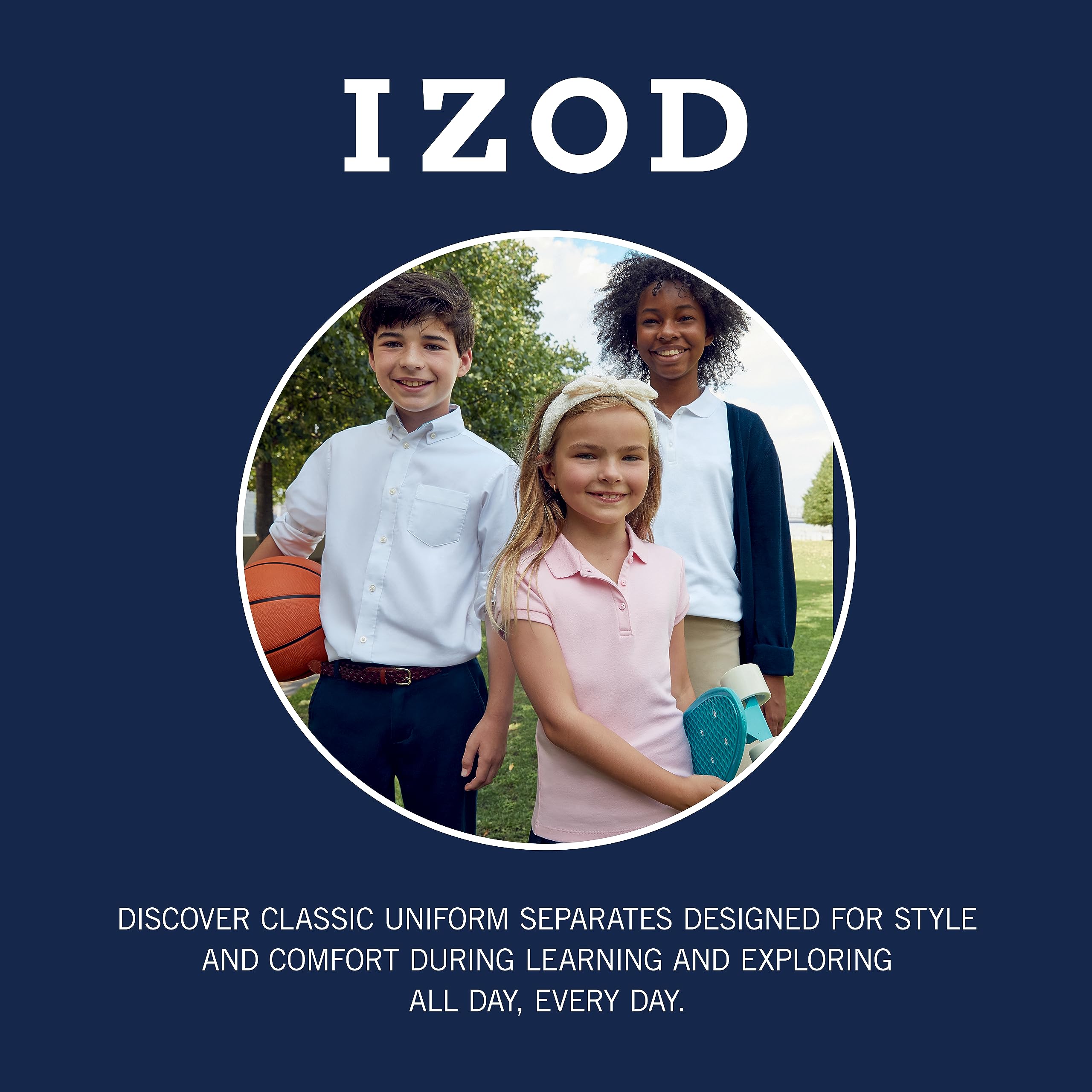 IZOD Boys' School Uniform Shorts - Comfortable for Toddler Play & Learning
