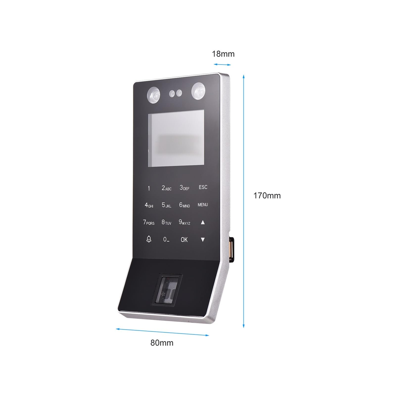 Biometric Time Clock - Face Recognition & Fingerprint Attendance System with Password Access for Employee Check-In | Ideal for Offices, Schools, and Secure Facilities