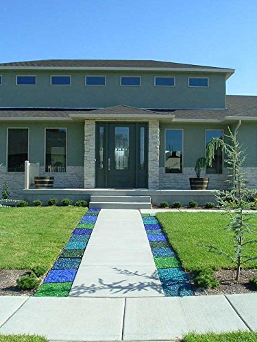 River Mix Landscape Glass Pebbles - 50 Lb Bag for Garden Decor, Aquariums & DIY Crafts - Decorative Glass Stones for Pathways, Vases & Home Landscaping