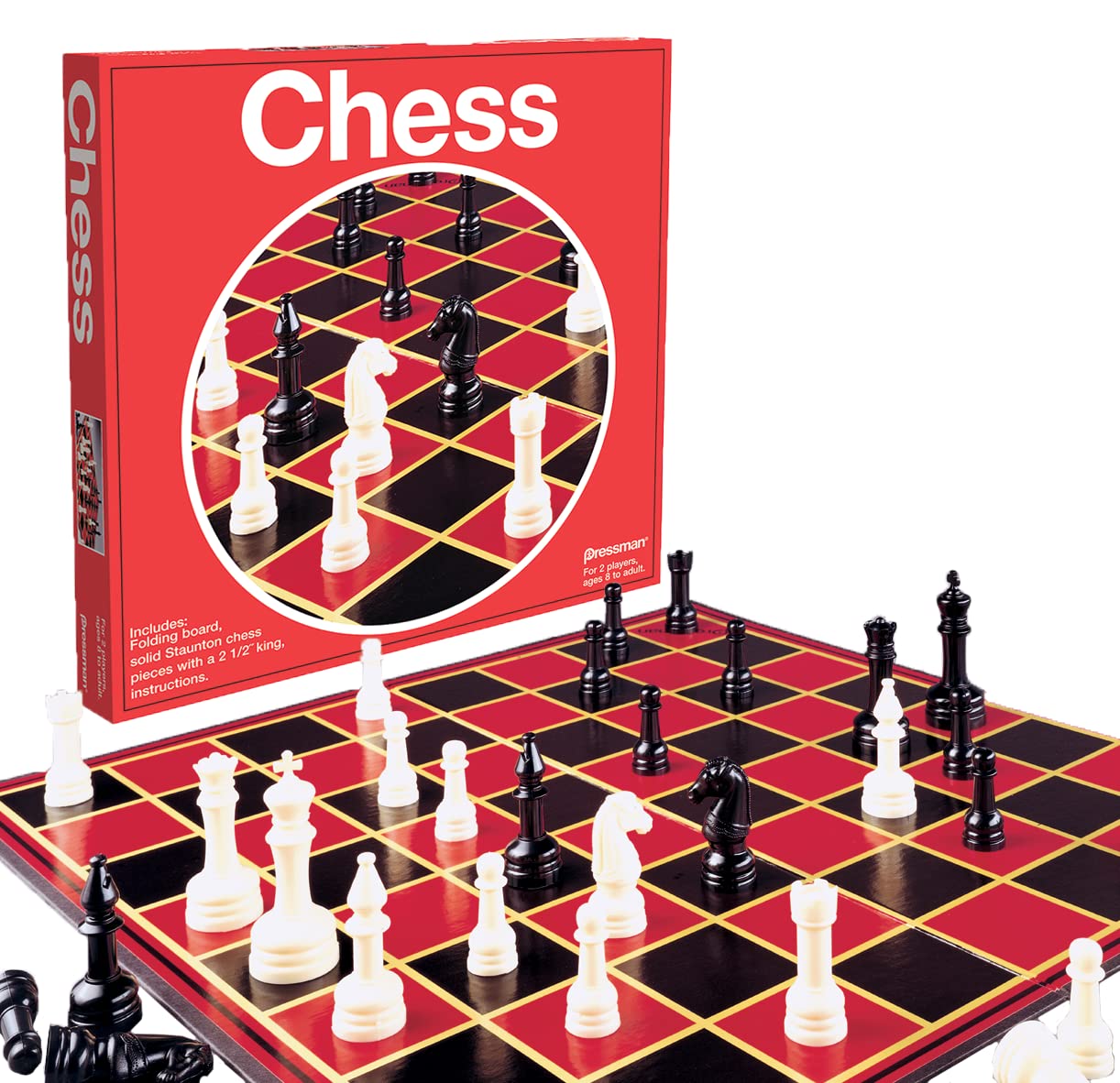 Pressman Toy Chess Set in Box - Classic Red 5