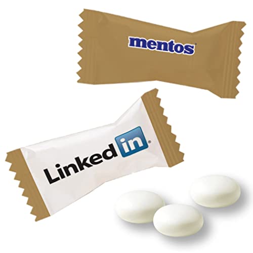 Custom Branded Mentos Bulk Individually Wrapped Promotional Mints (2,000 Count) - Perfect for Corporate Events, Trade Shows & Employee Appreciation Gifts