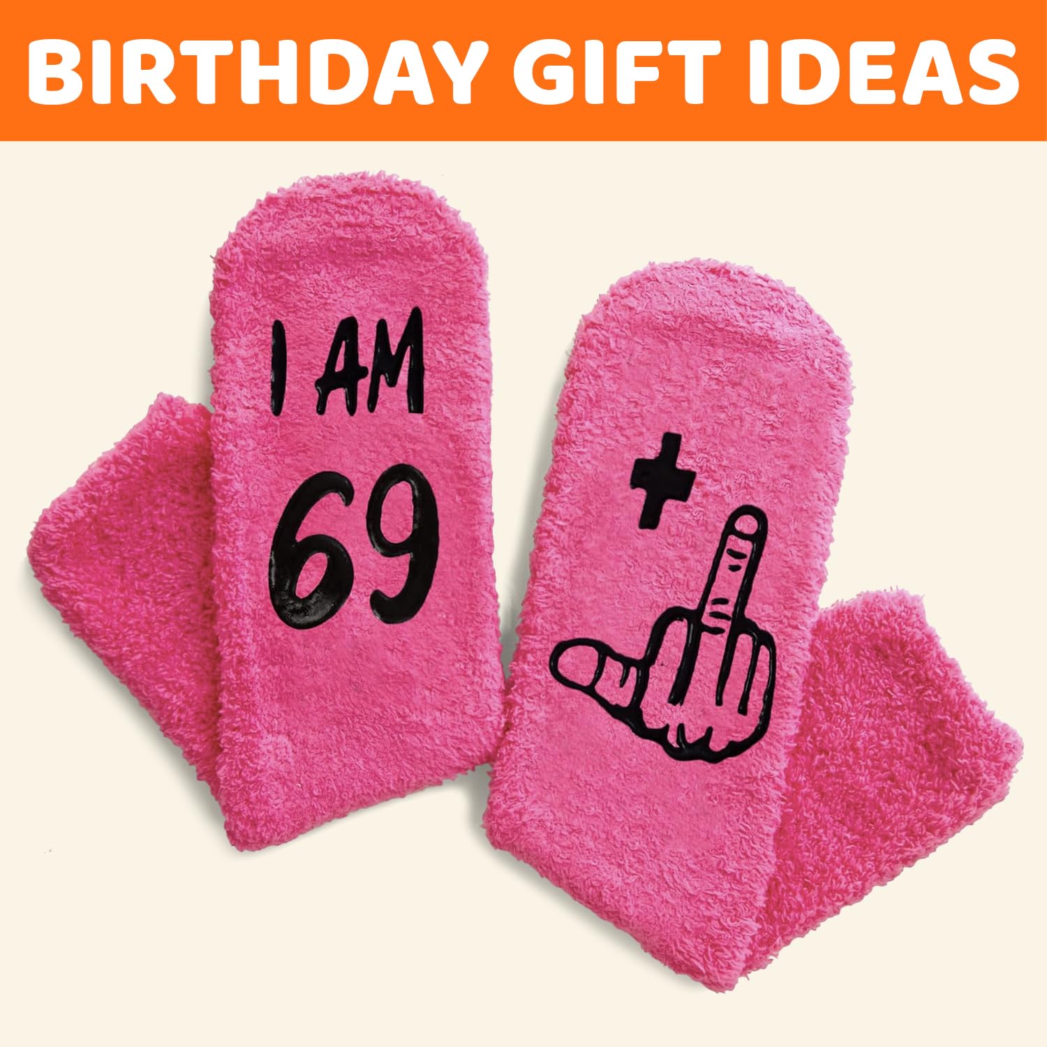 HappyPop 70th Birthday Gifts for Women & Men - Cozy Fuzzy 70th Birthday Socks for 70 Year Olds | Perfect Retirement Gift & Funny Celebration Present for Grandparents, Parents & Friends