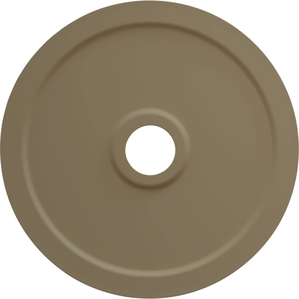 Ekena Millwork CM24MIPCC 24.5 Inch Milan Ceiling Medallion - Hand-Painted Pot of Cream Crackle Finish - 3.5 Inch Inner Diameter - Perfect for Dining Room, Living Room & Bedroom Ceiling Decor
