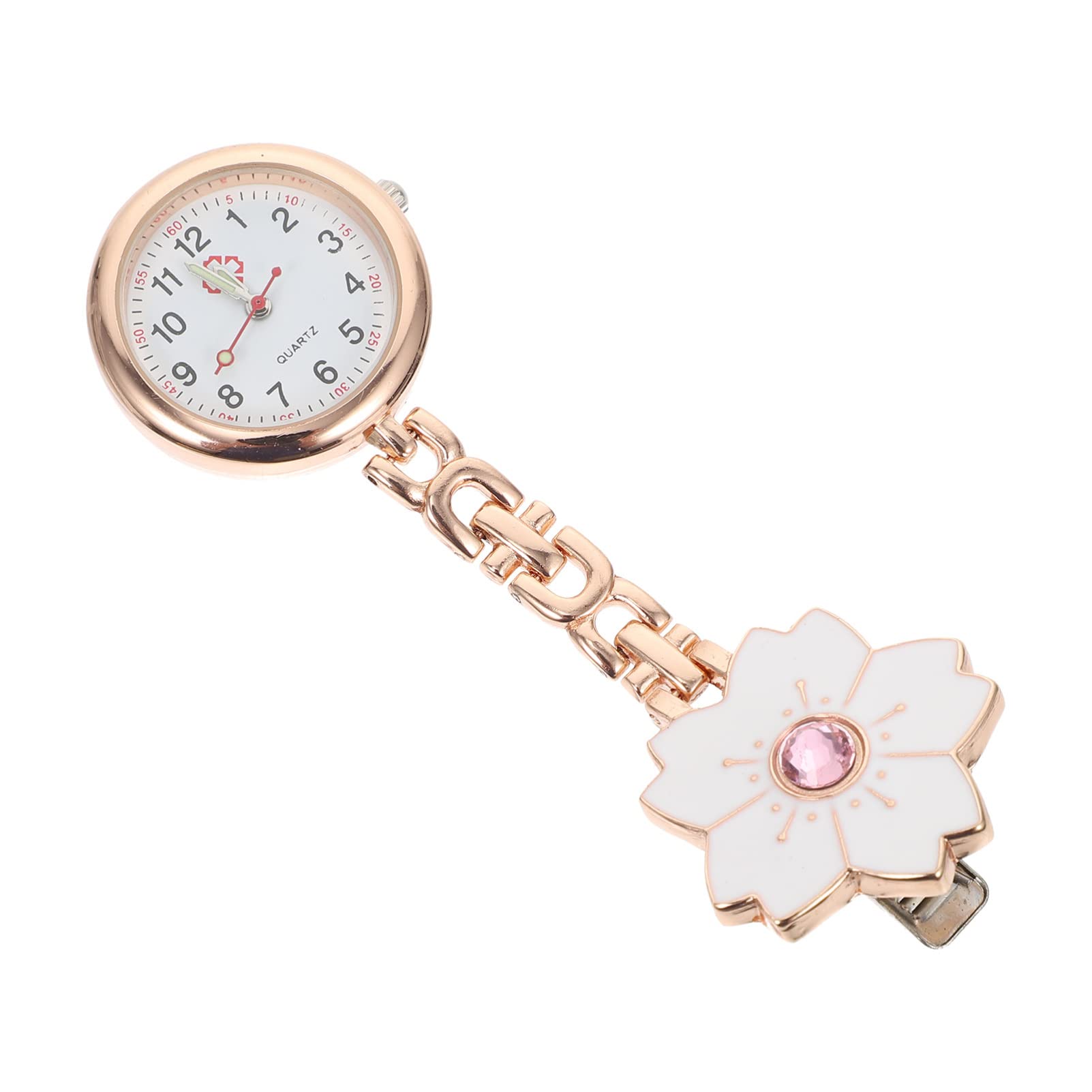Stylish Flower-Shaped Nurse Fob Watch with Hanging Buckle - Perfect for Nurses & Doctors | Clip-On Portable Pocket Watch for Medical Professionals | Ideal for Hospital Shifts, Clinical Use & Healthcare Work