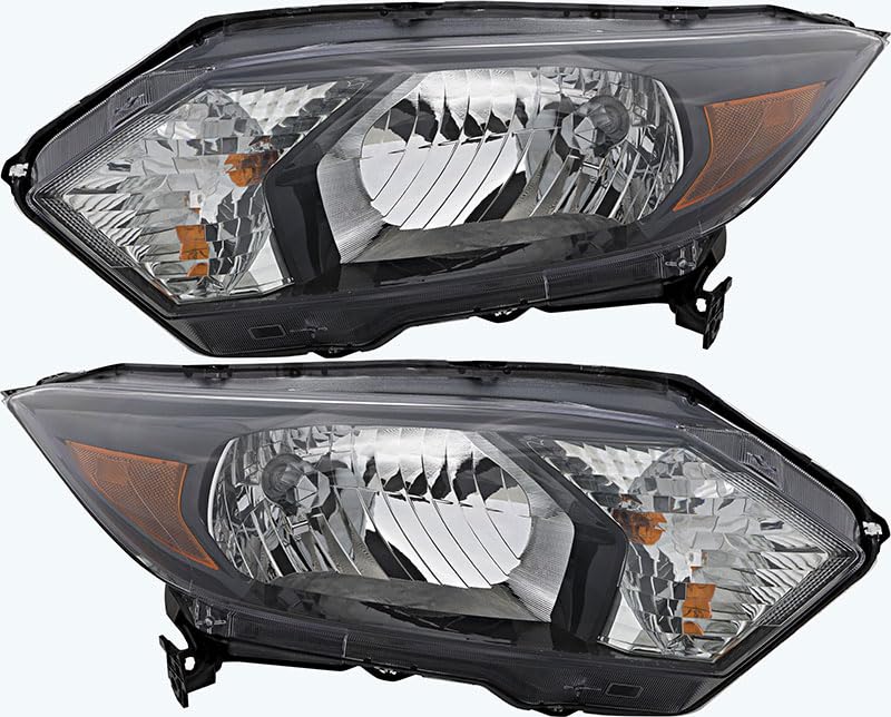 Honda HRV Headlights Replacement Set - Compatible with 2016 2017 2018 Models - Halogen Driver & Passenger Side Lamps - Perfect for Night Driving & Foggy Conditions