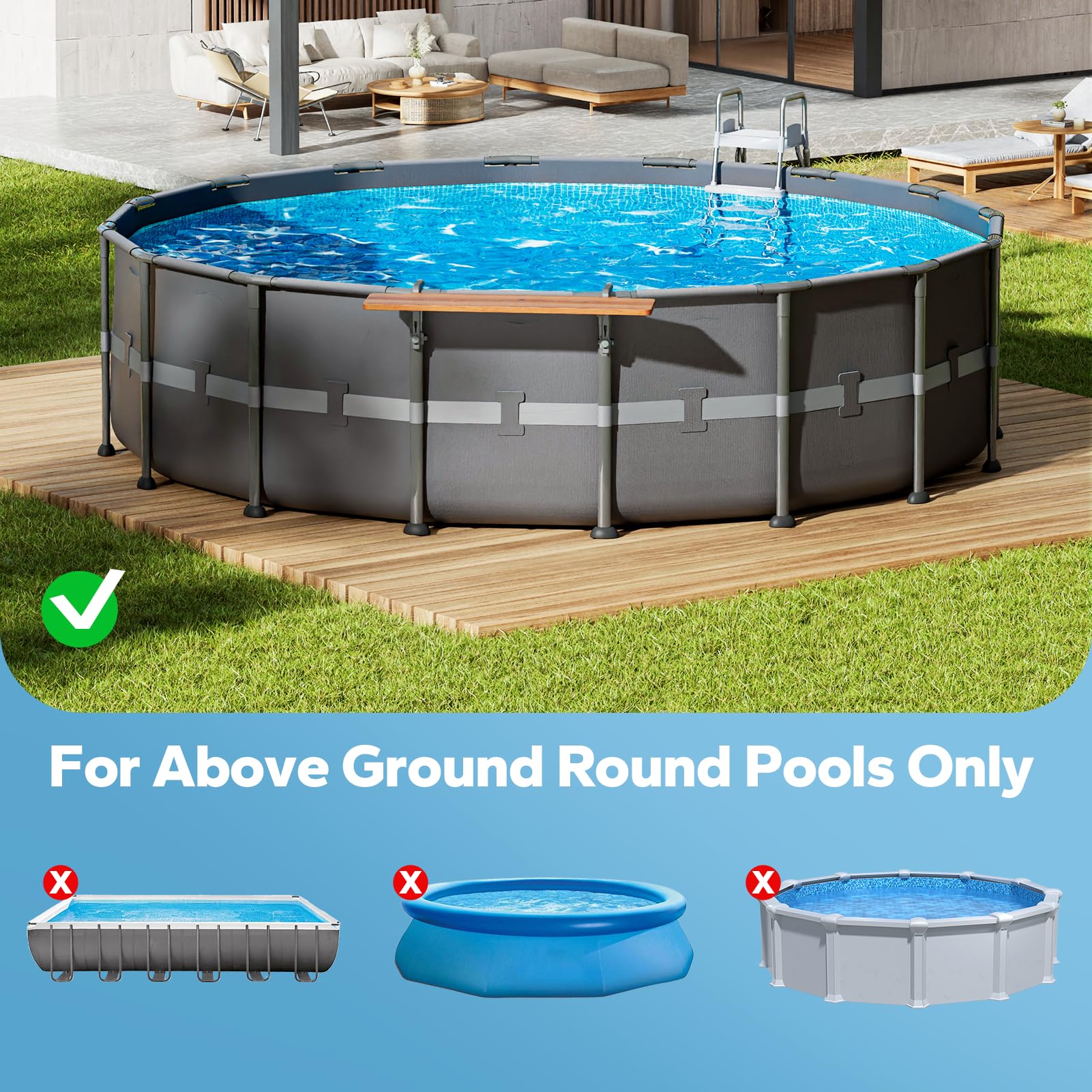 Nordic Pine Above-Ground Pool Bar - Fits 3.7