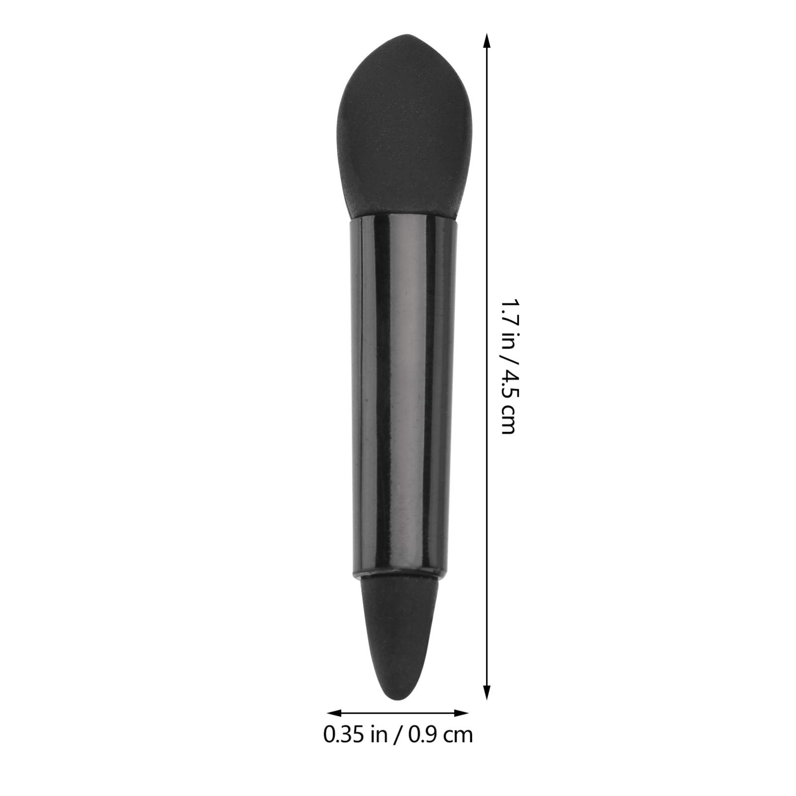 Beaupretty 20Pcs Double Ended Silicone Lip Brush Set - Lipstick Applicator & Cosmetic Makeup Brushes for Women & Girls (Black) | Perfect for Lipstick Application, Makeup Artistry & Professional Beauty Kits