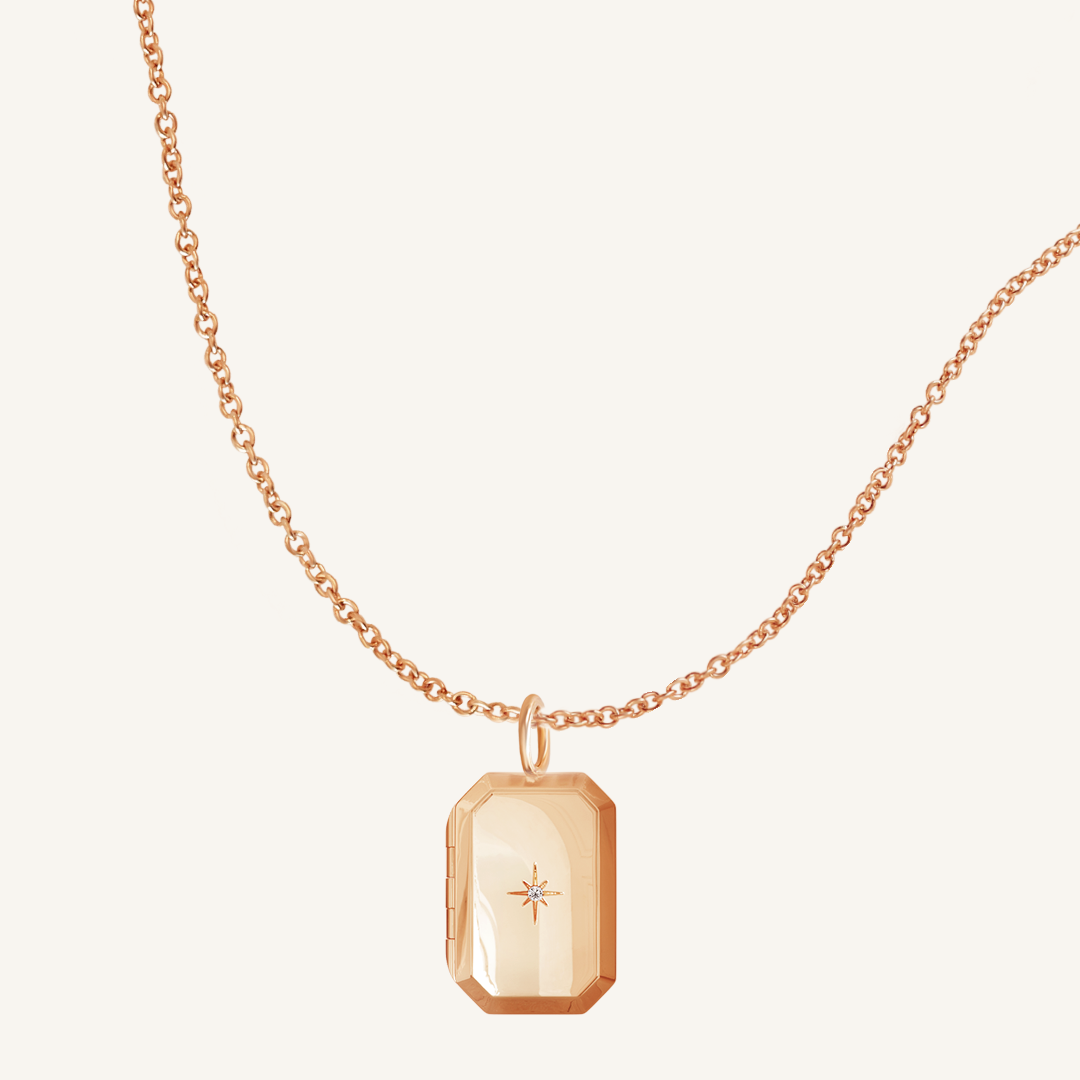 Bevel Photo Locket Necklace - Personalized Engraved Heart Pendant for Women - Perfect for Anniversaries, Valentine's Day & Memorial Gifts