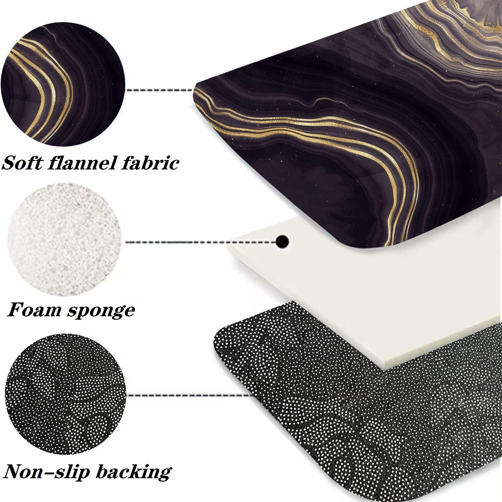 Grey White Pink Black Marble Area Rug - Luxury Abstract Soft Washable Carpet with Non-Slip Backing for Bedroom, Living Room, Dining Room, Study | 5x6ft Modern Floor Mat for Kids & Teens | Perfect for Home Decor, Nursery, Dorm Room