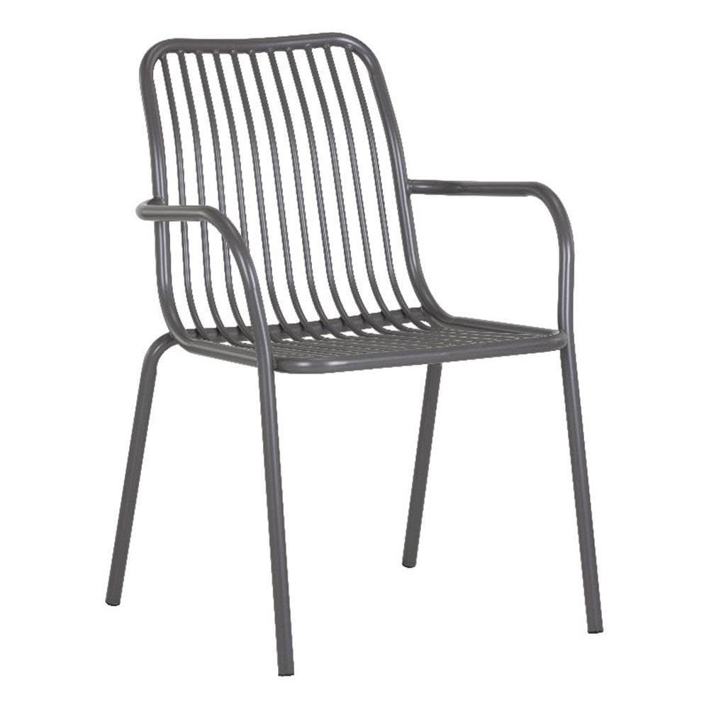 Dark Grey Cypress Outdoor Dining Chairs (Set of 2) - Weather-Resistant Patio Furniture for Backyard, Garden & Poolside Dining