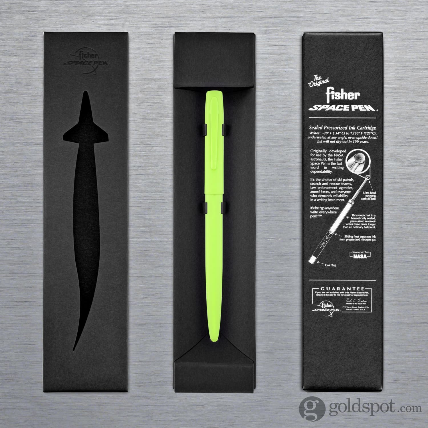Fisher Space Pen Cap-O-Matic Ballpoint Pen - Tradesman Yellow - Durable, Refillable, All-Weather Writing for Outdoor, Office & Everyday Use