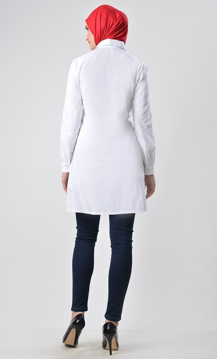 Stylish Full Detail Embroidered Tunic for Women - Elegant Floral Design Casual & Party Wear - Perfect for Office, Date Night & Special Occasions