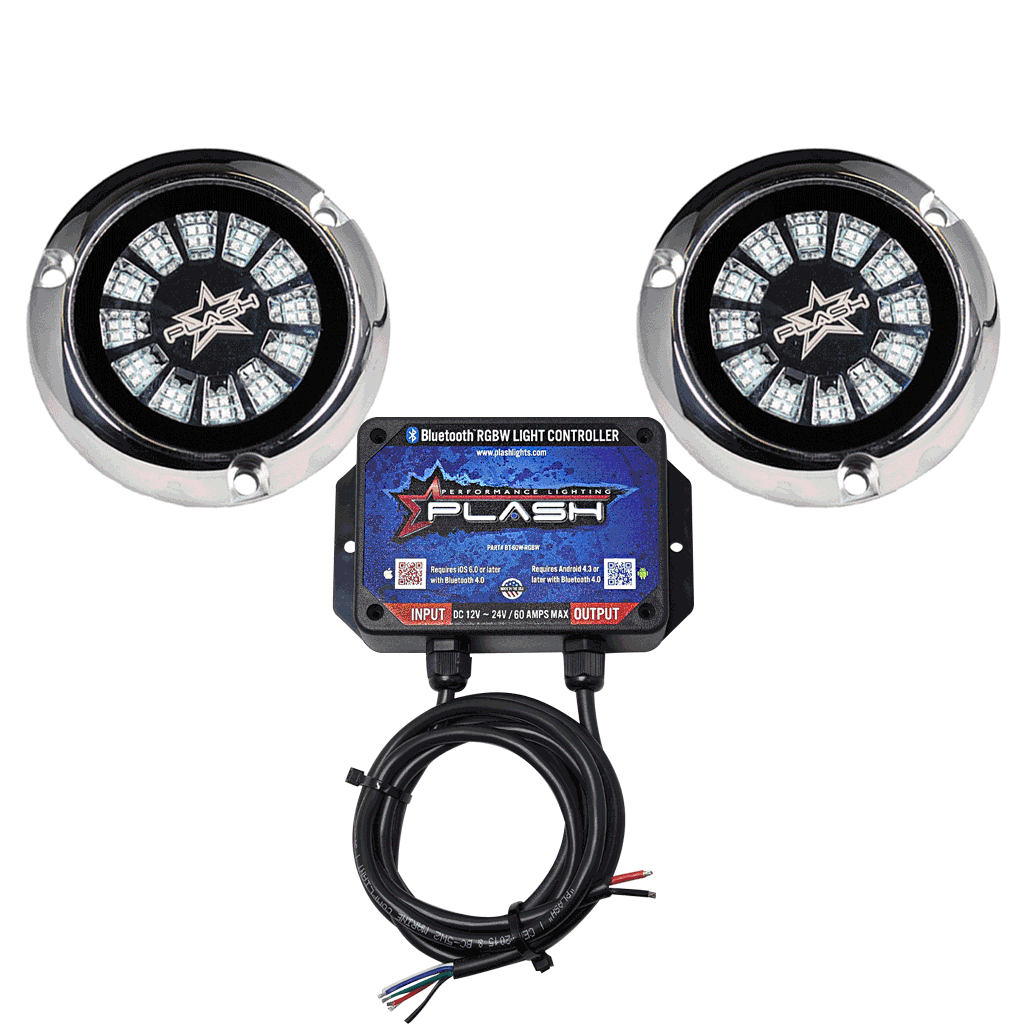 EPIK Underwater Transom Light RGBW - Marine Boat LED Lighting for Night Fishing & Water Sports | Waterproof Submersible Deck Lights for Boats, Yachts & Docks
