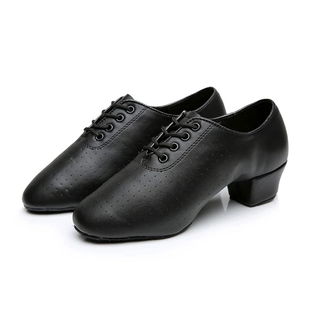 WSSBK Women's Ballroom Dance Sneakers - Breathable Leather Latin Dance Shoes for Ladies - Black Size 3.5 | Perfect for Salsa, Tango & Social Dancing