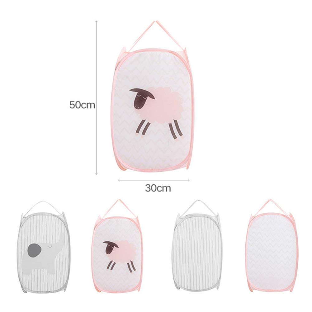TOPBATHY 2-Pack Collapsible Laundry Basket & Hamper - Foldable Mesh Storage Bin for Clothes, Toys & Organizing - Space-Saving Pop-Up Design for Bedroom, Bathroom & Dorm Use
