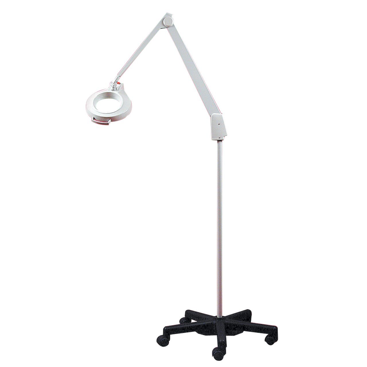 Dazor Stand Magnifier with 3 Diopter Lens & Rolling Casters - Perfect for Reading, Crafts, and Detailed Work in Home Offices & Workshops