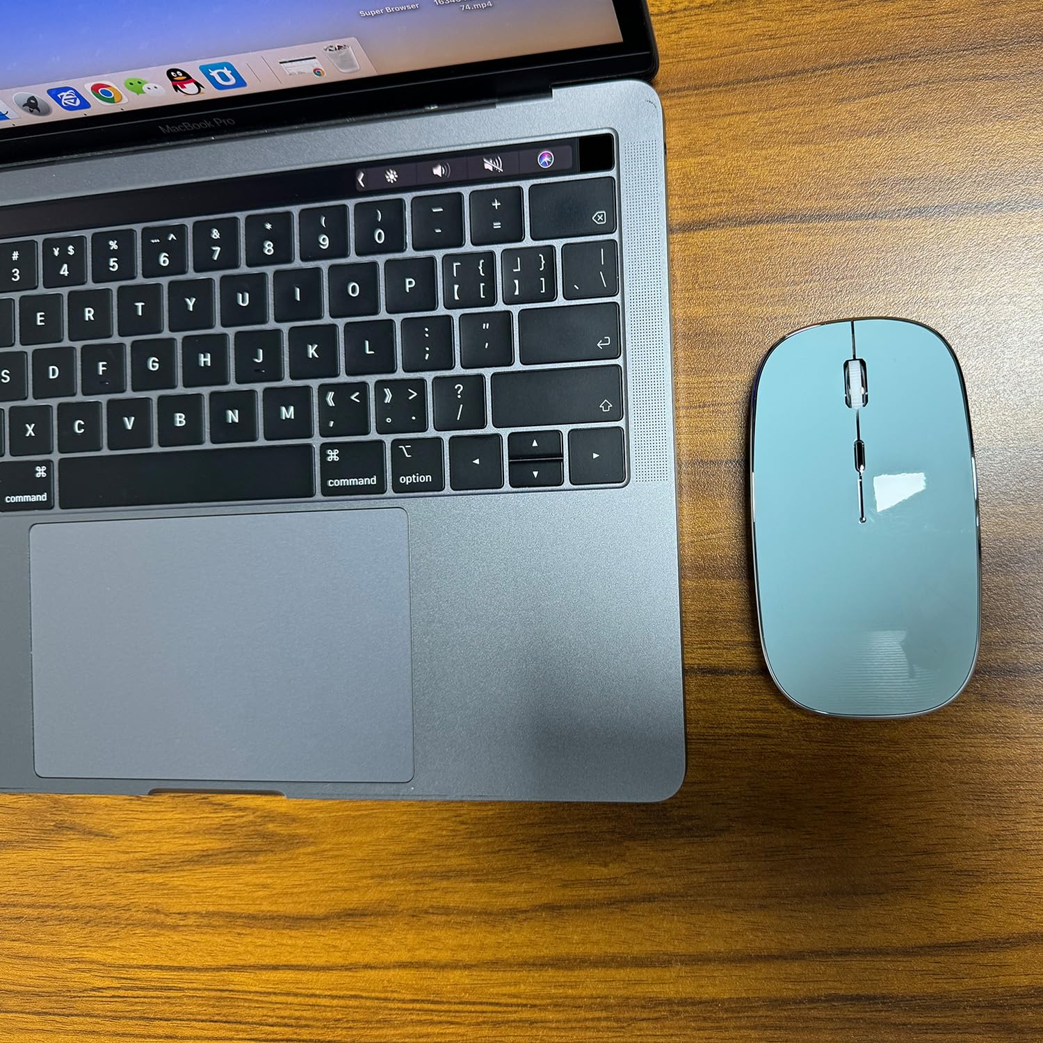 Rechargeable Wireless Bluetooth Mouse for iPad Pro, iPad Air, MacBook Pro, MacBook Air, Chromebook, Windows Laptops - Compatible with HP, Dell (Blue) | Perfect for Office, Travel & Home Use