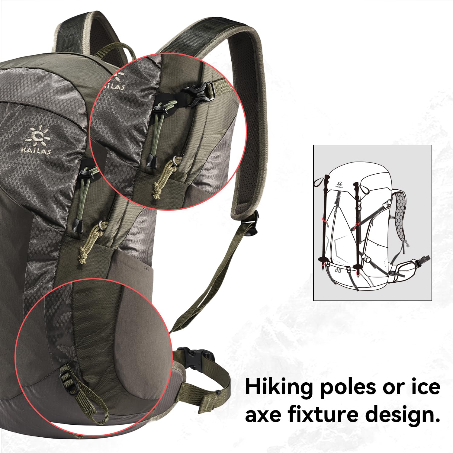 KAILAS Hurricane 20L 26L Lightweight Hiking Backpack - Waterproof Trekking Daypack for Men & Women - Perfect for Travel, Camping, Outdoor Adventures & Daily Commute